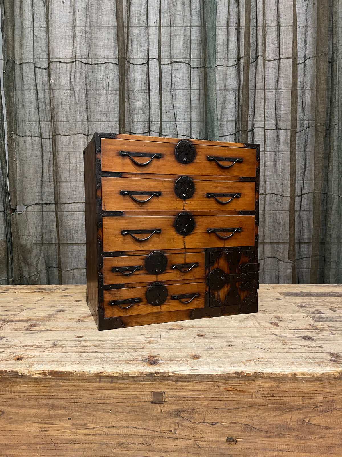 Ko Dansu, Antique Japanese Side Cabinet - Cypress | C.1850