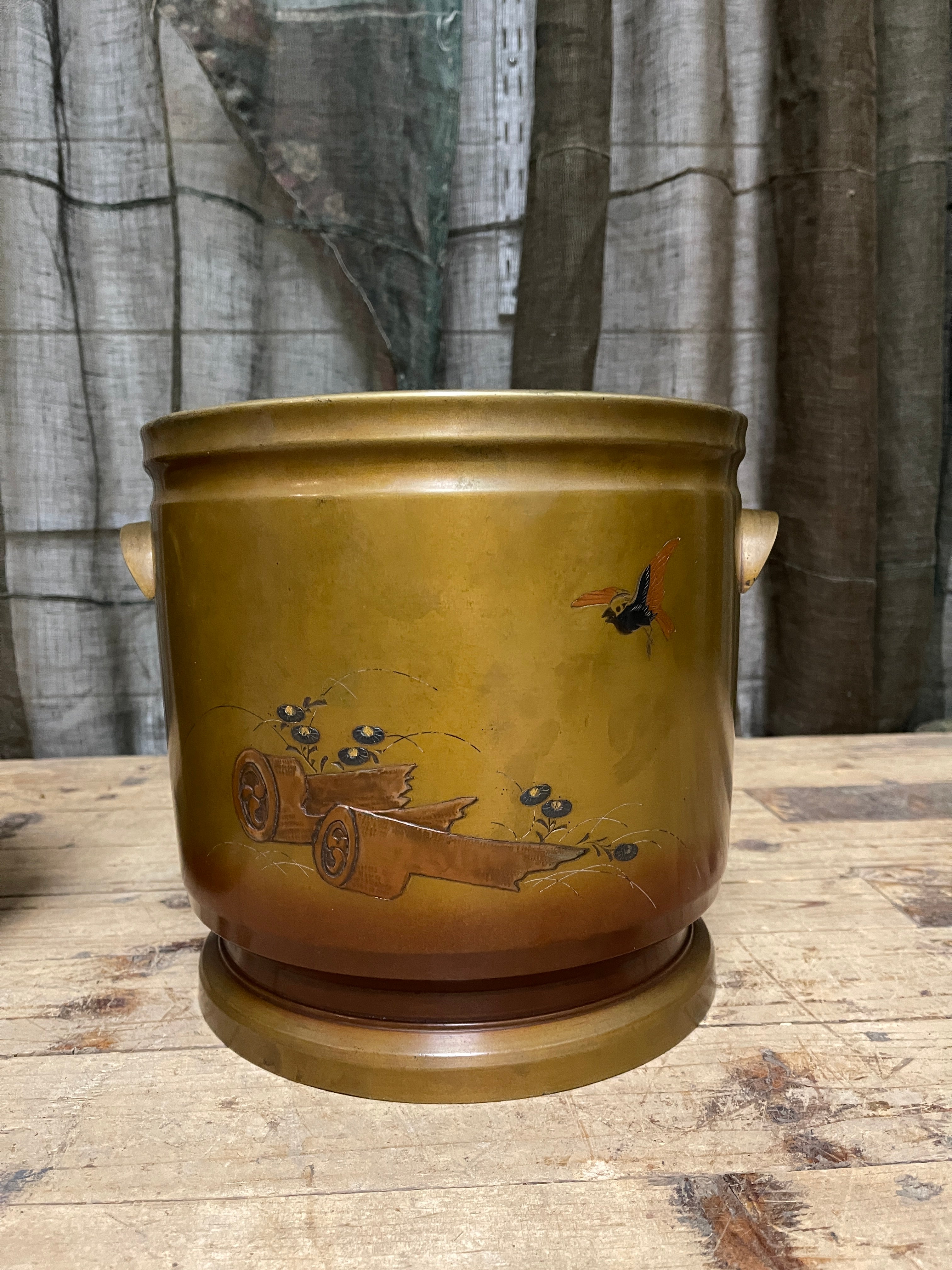 Pair Of Vintage Japanese Bronze Hibachi Brazier | 1920's