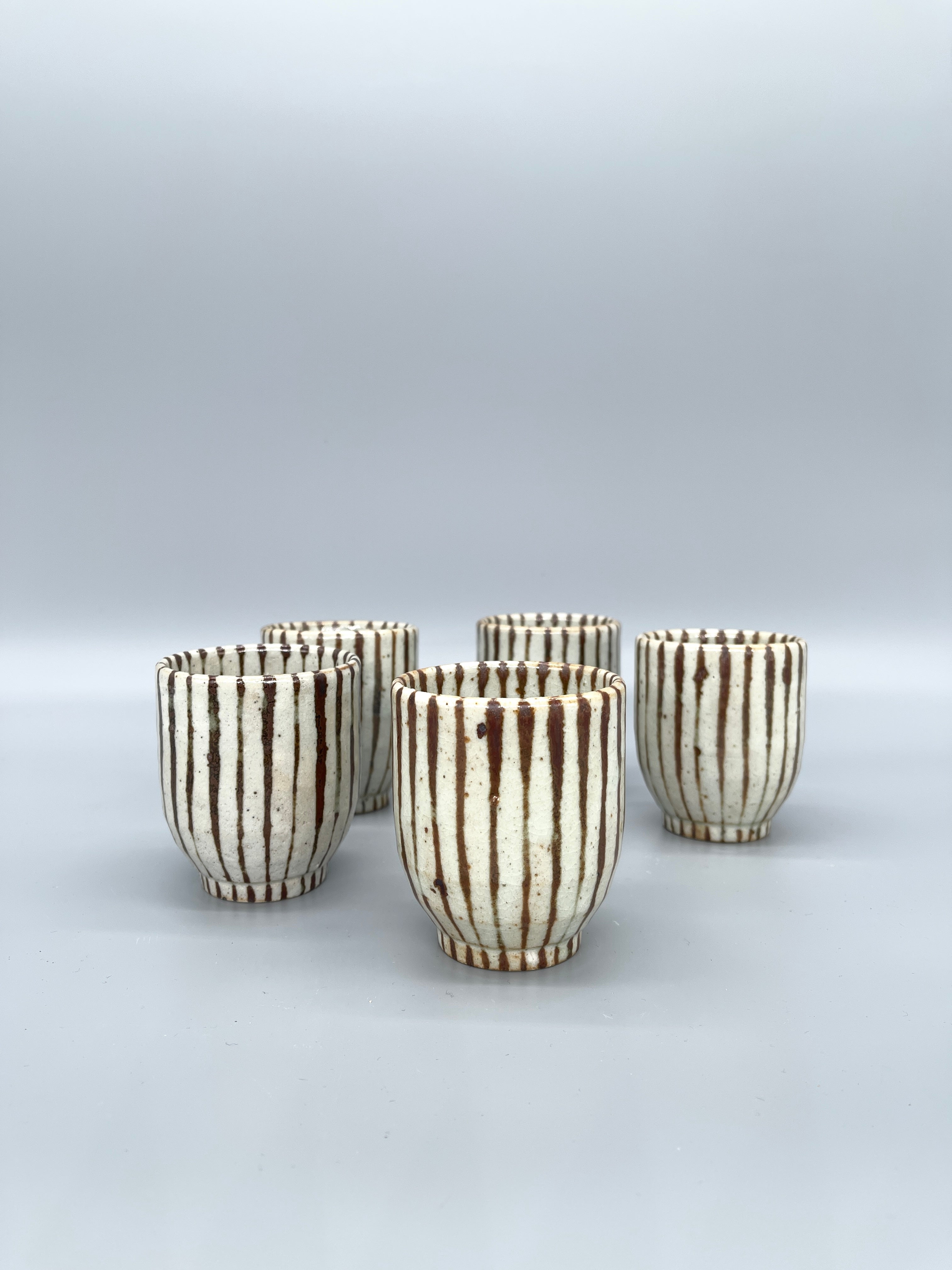 Vintage Japanese Set of Cups, Hand Painted