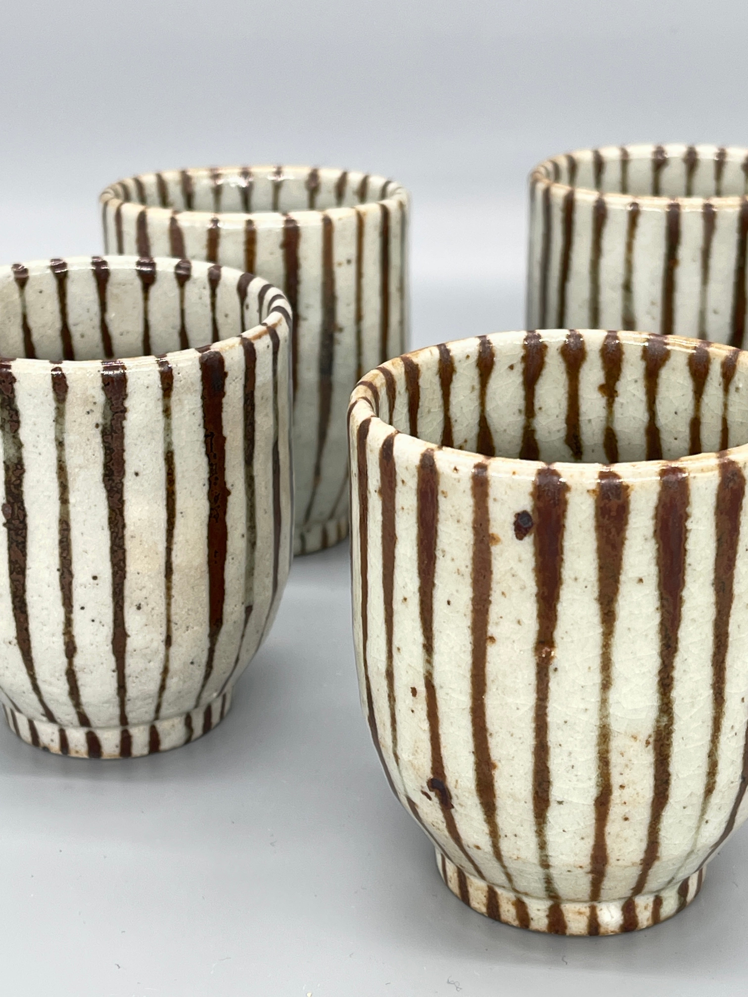 Vintage Japanese Set of Cups, Hand Painted