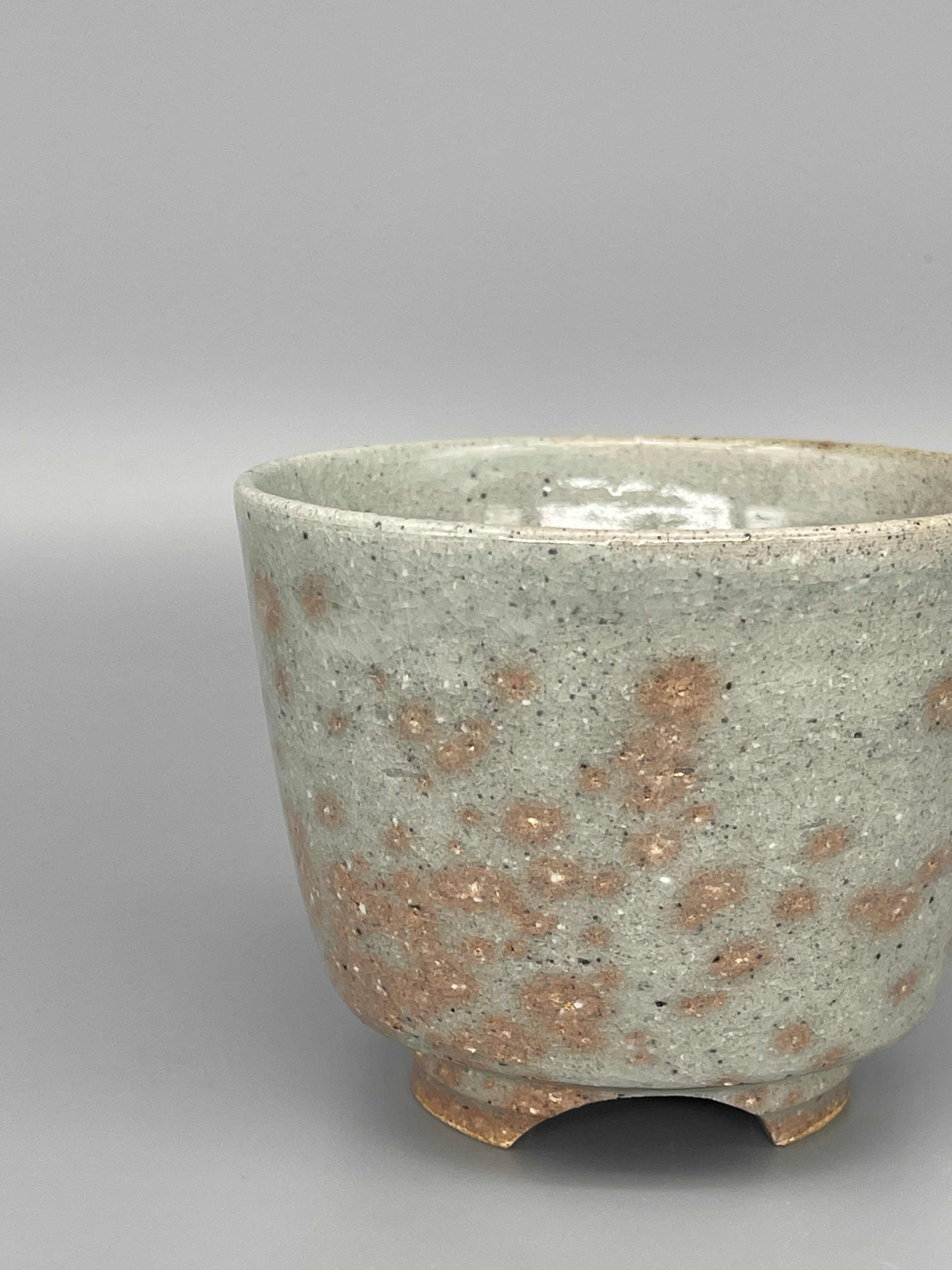 Vintage Japanese Matcha Bowl, Chawan - Pink Spots