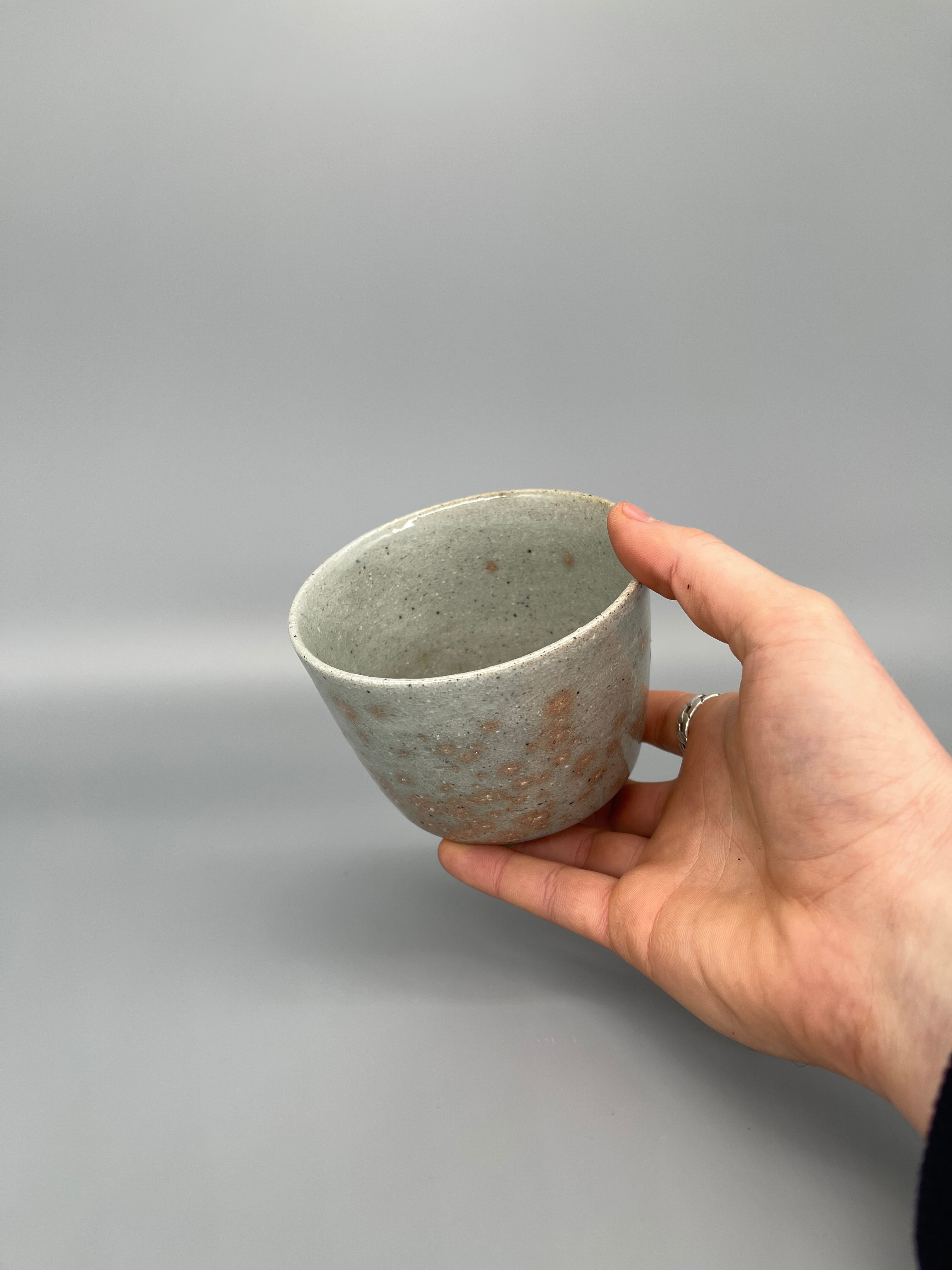 Vintage Japanese Matcha Bowl, Chawan - Pink Spots