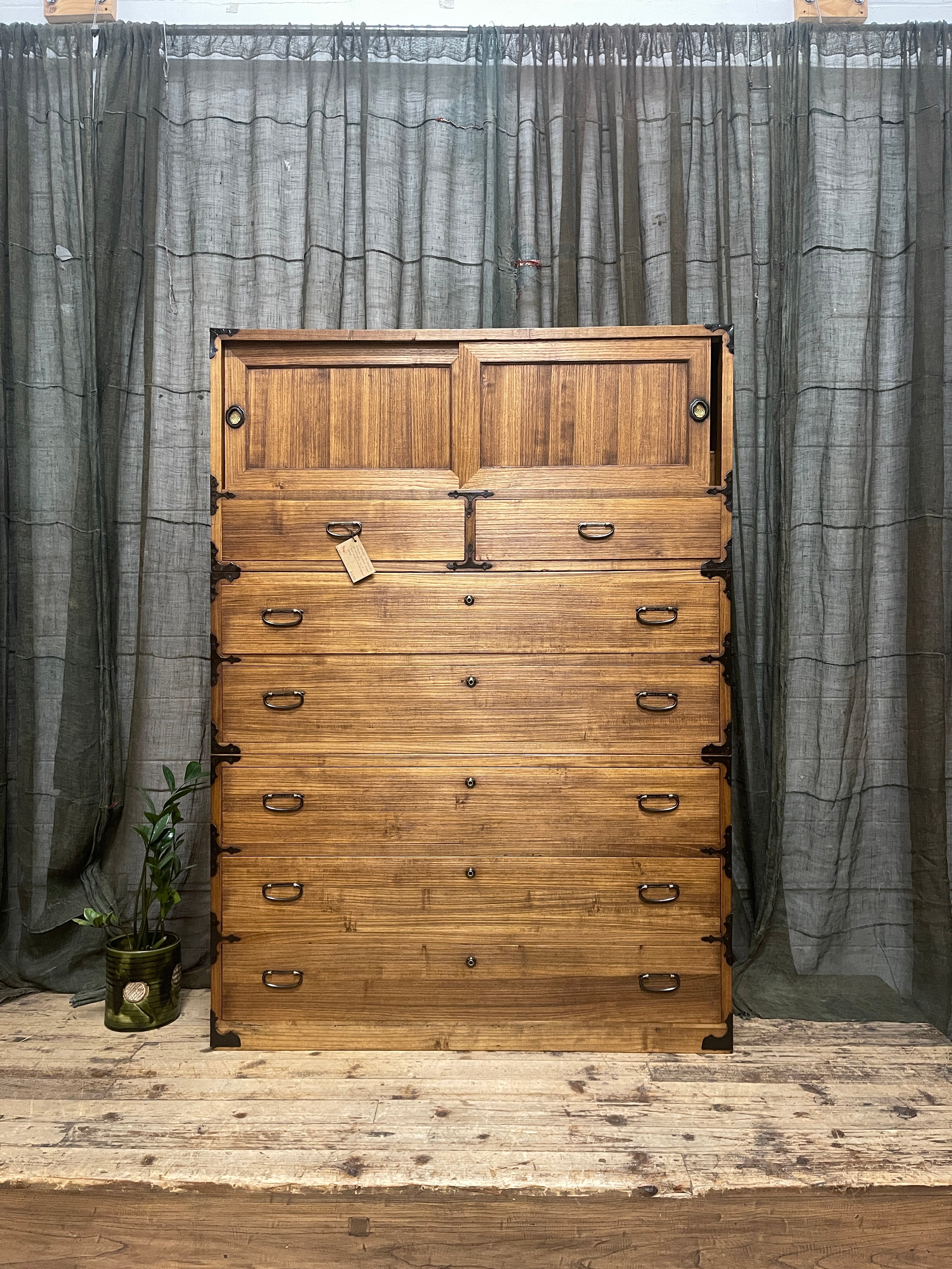 Japanese Three-Piece Kimono Chest of Drawers - Paulownia | Midcentury