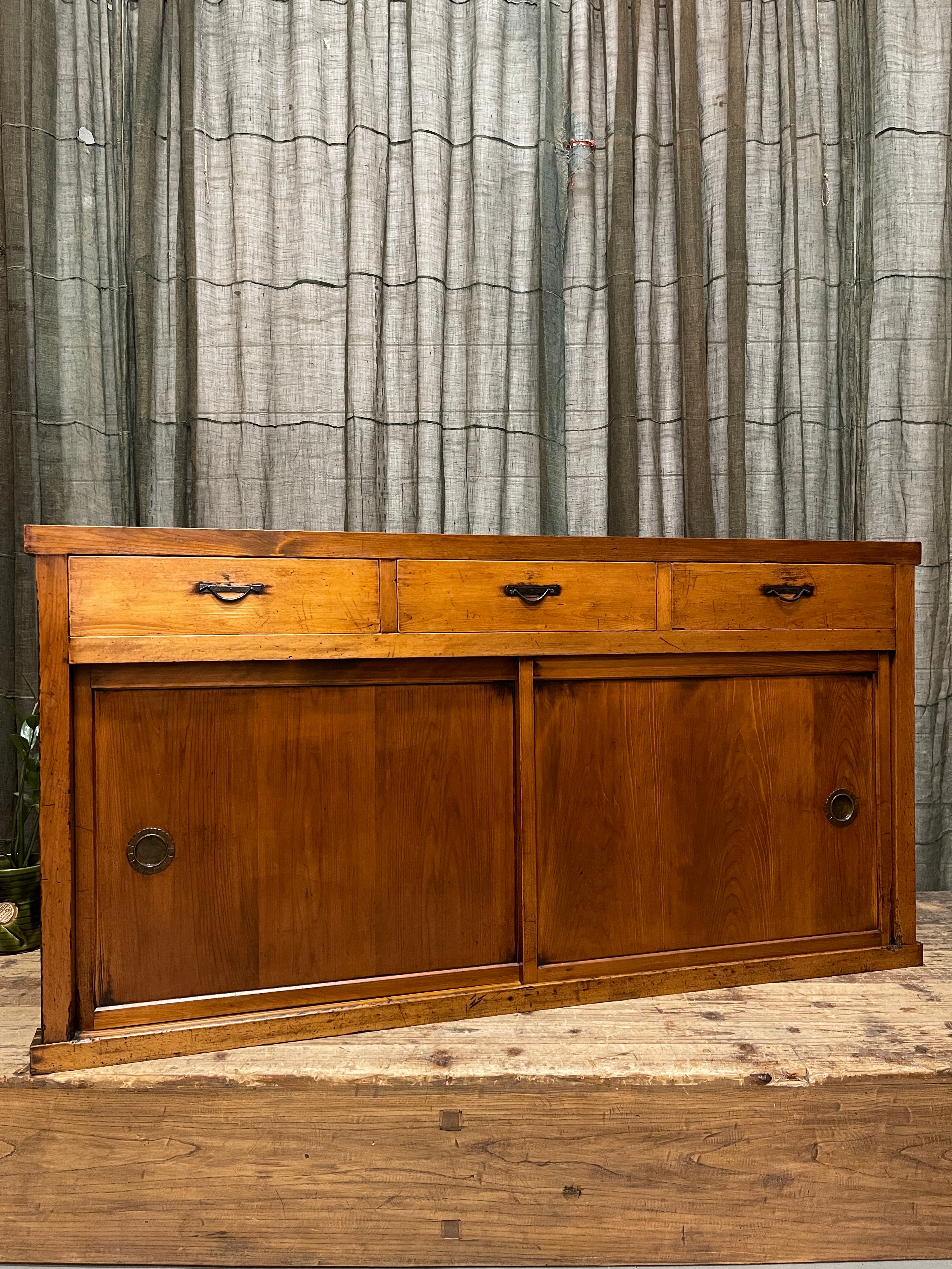 Antique Japanese Sideboard - Cedar & Cypress | Meiji