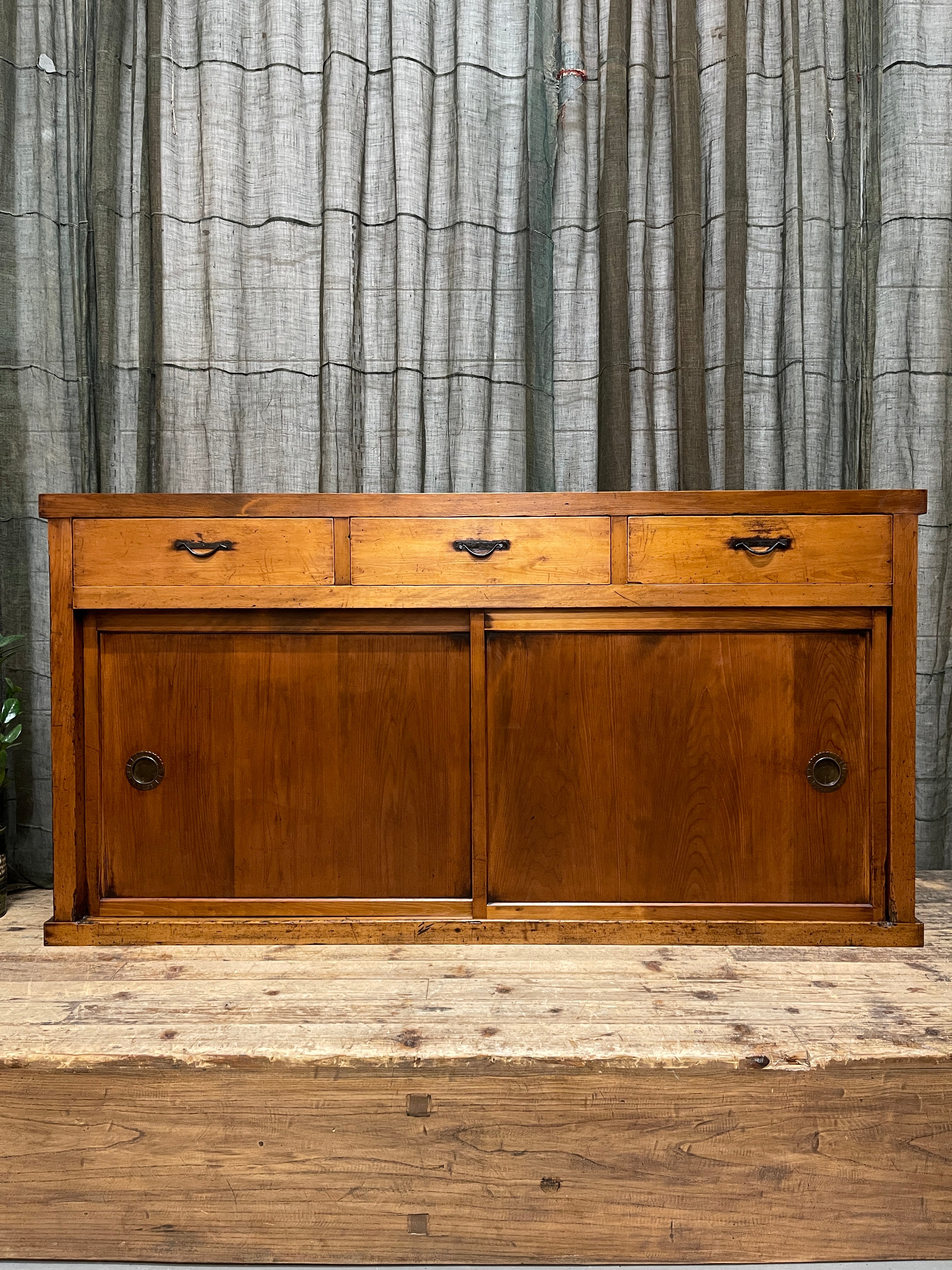 Antique Japanese Sideboard - Cedar & Cypress | Meiji