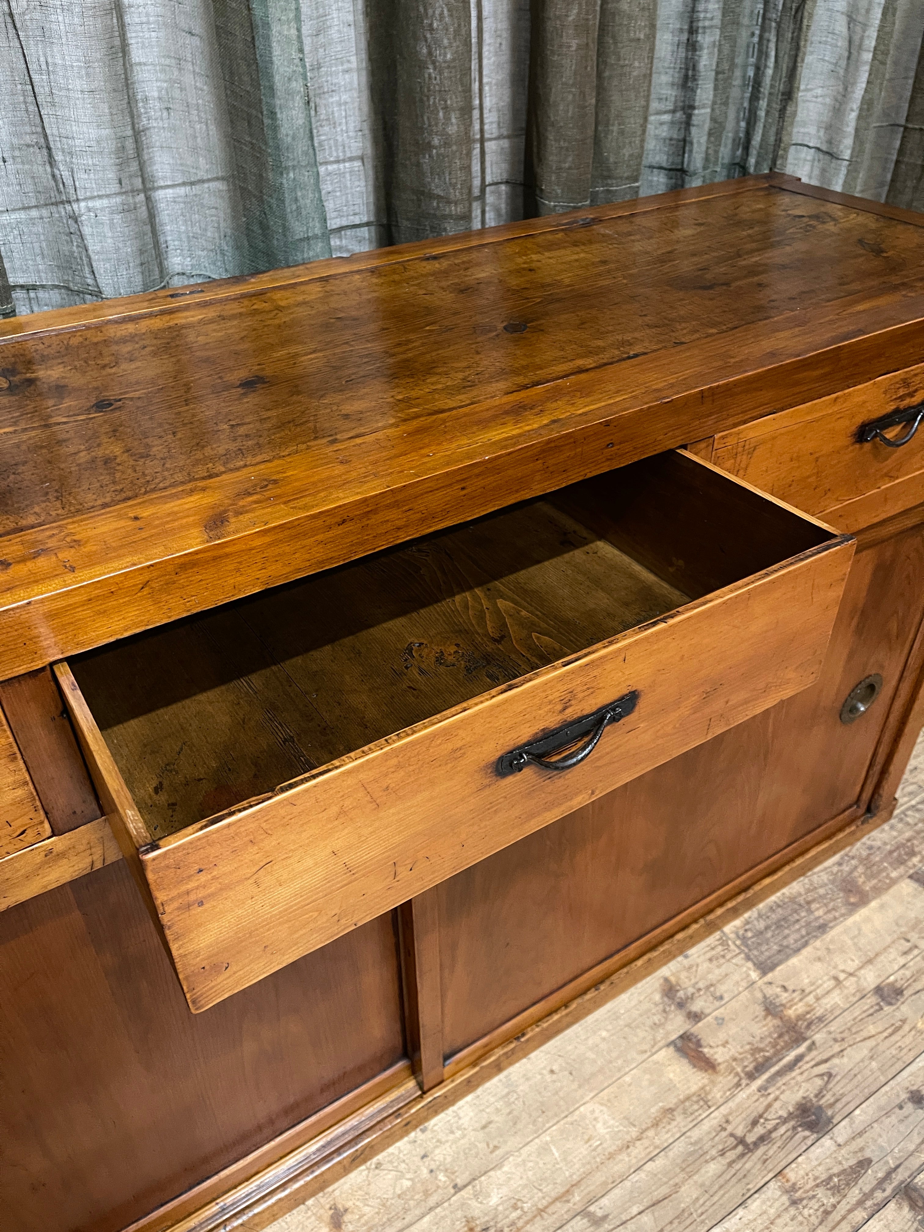 Antique Japanese Sideboard - Cedar & Cypress | Meiji