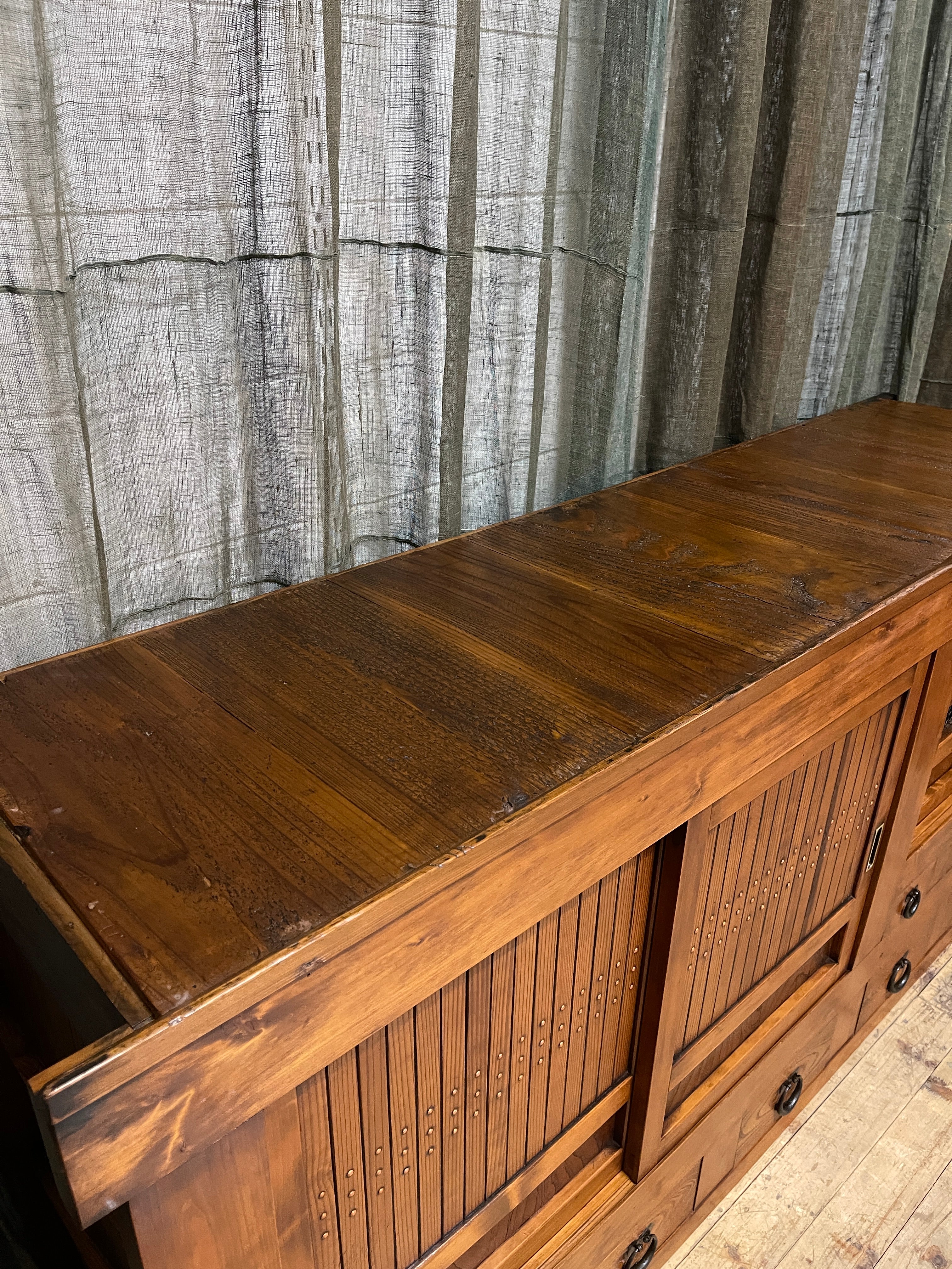Antique Japanese Sideboard from Kyoto - Cedar, Cypress & Elm | Meiji