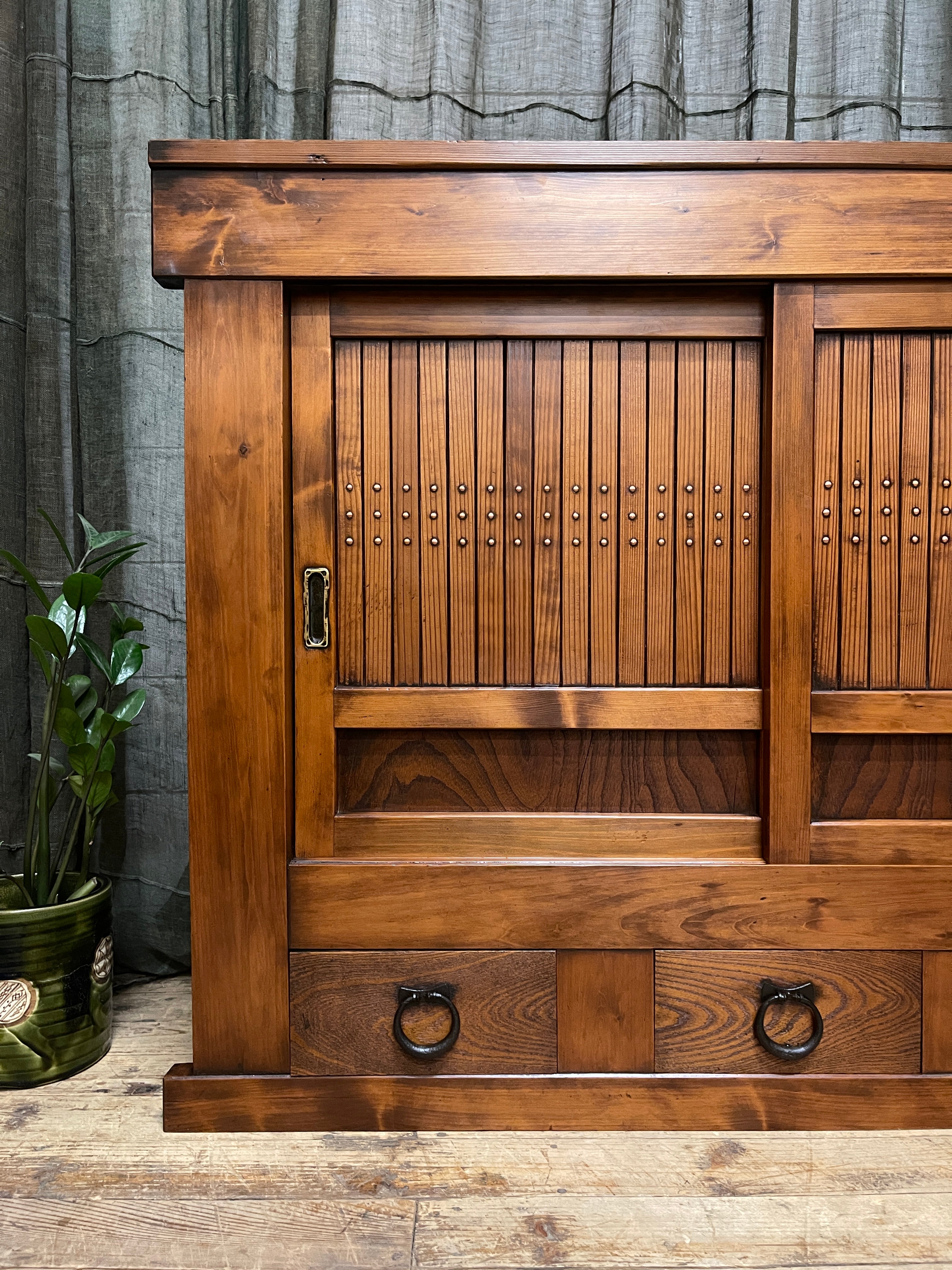 Antique Japanese Sideboard from Kyoto - Cedar, Cypress & Elm | Meiji