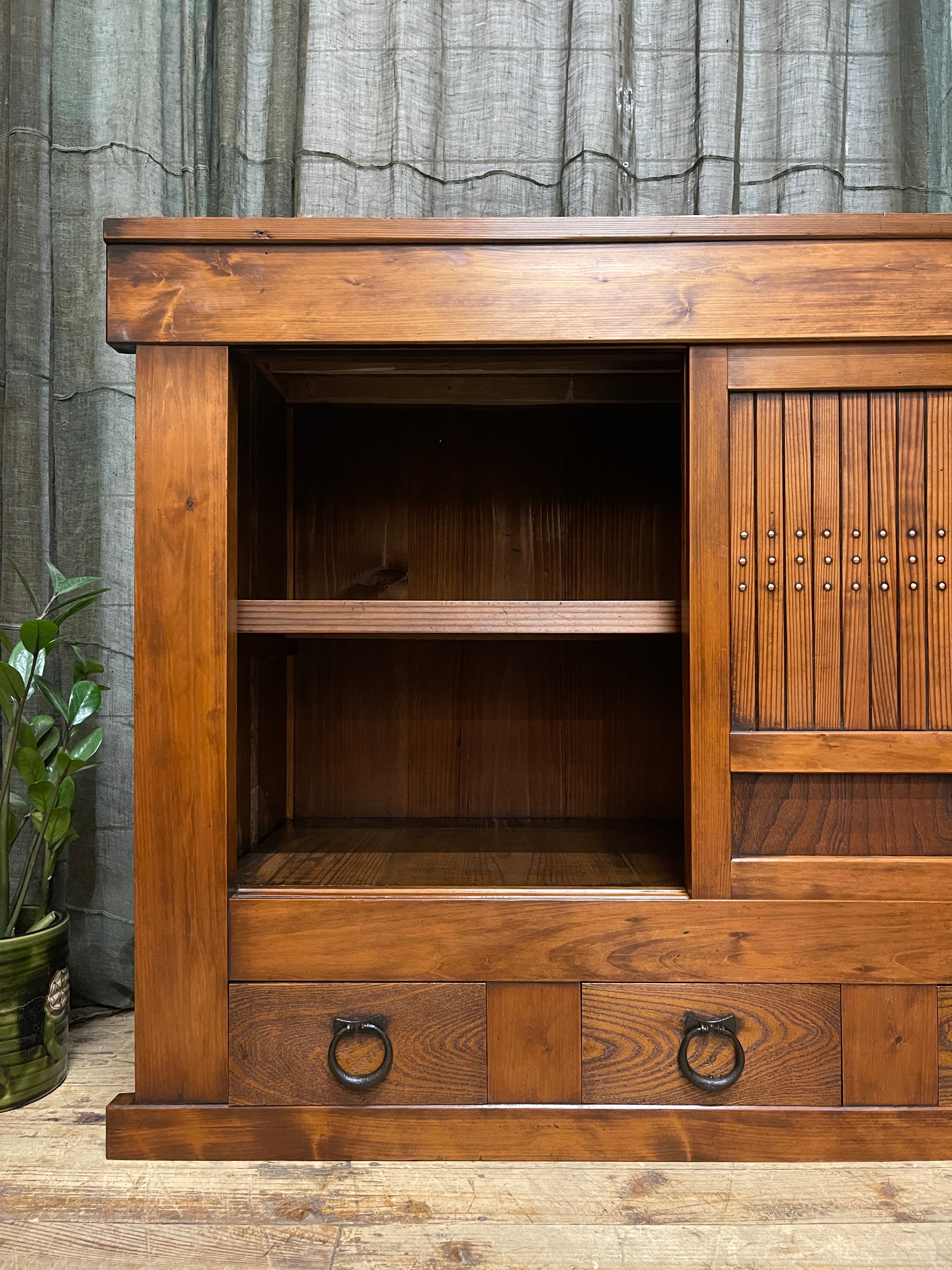 Antique Japanese Sideboard from Kyoto - Cedar, Cypress & Elm | Meiji
