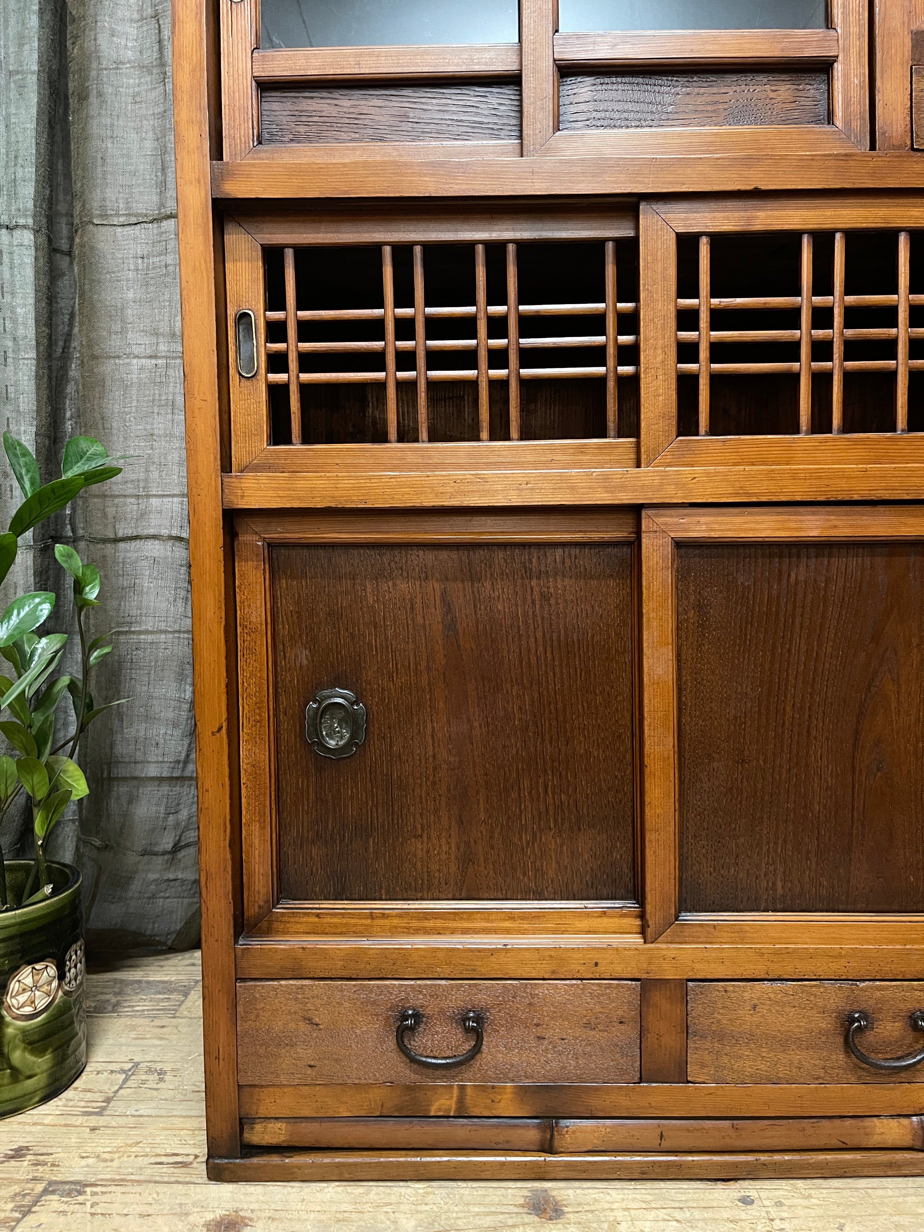 Japanese Mizuya, Kitchen Cabinet - Cedar, Cypress, Elm | c.1900