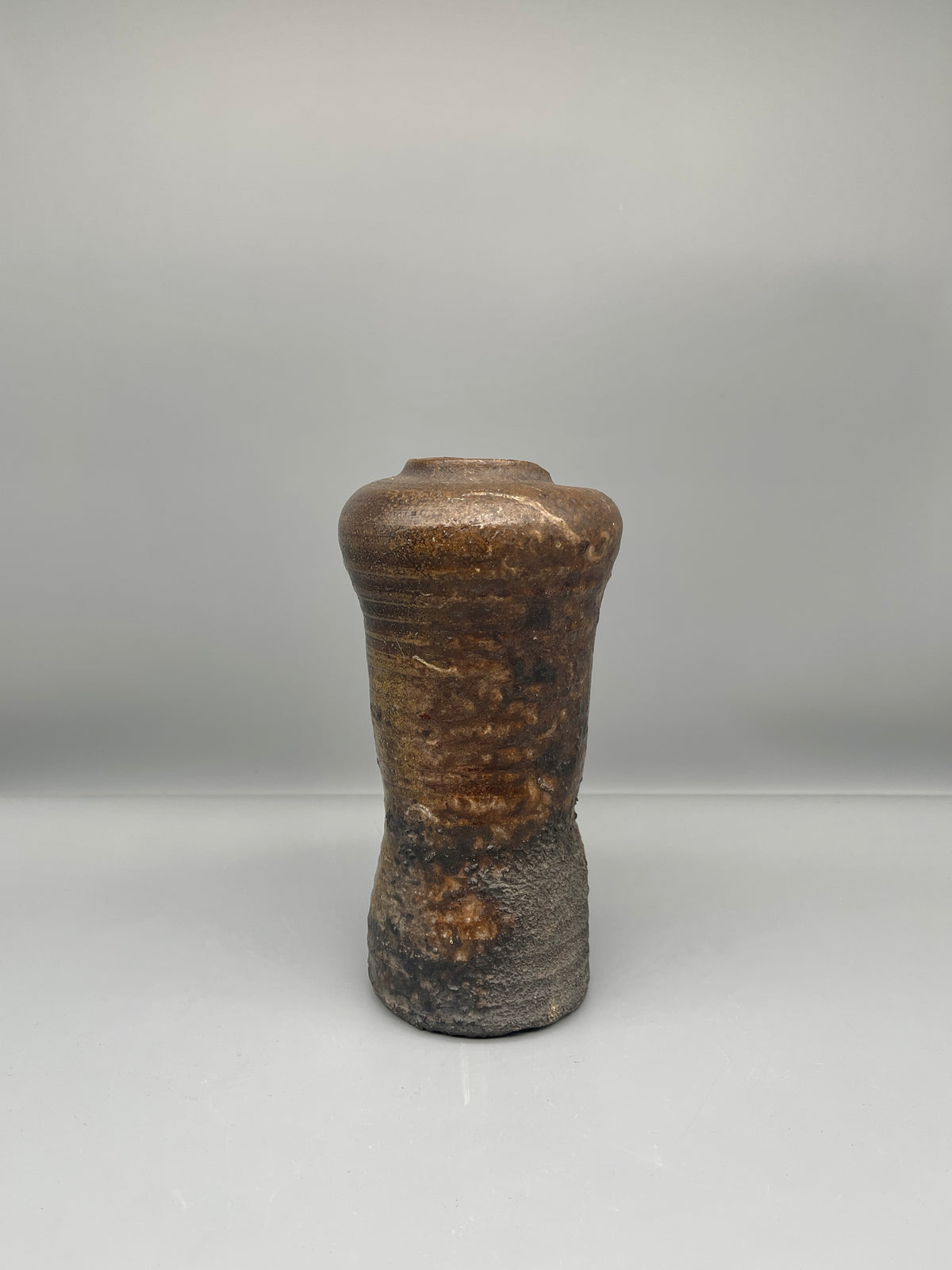Vintage Japanese Vase - Earthy Brown Bizen Glaze