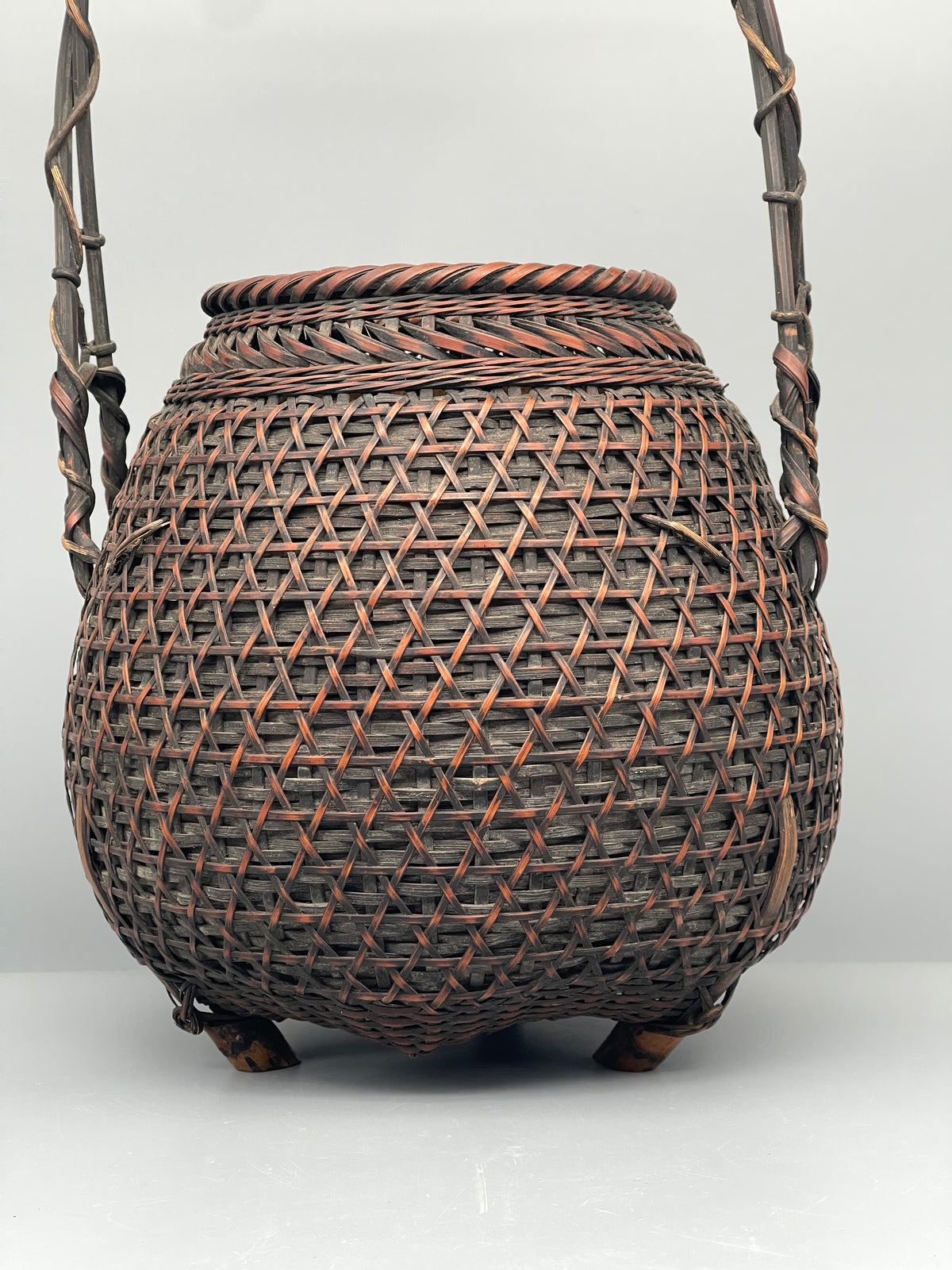 Vintage Japanese Hanakago, Ikebana Basket - Bamboo