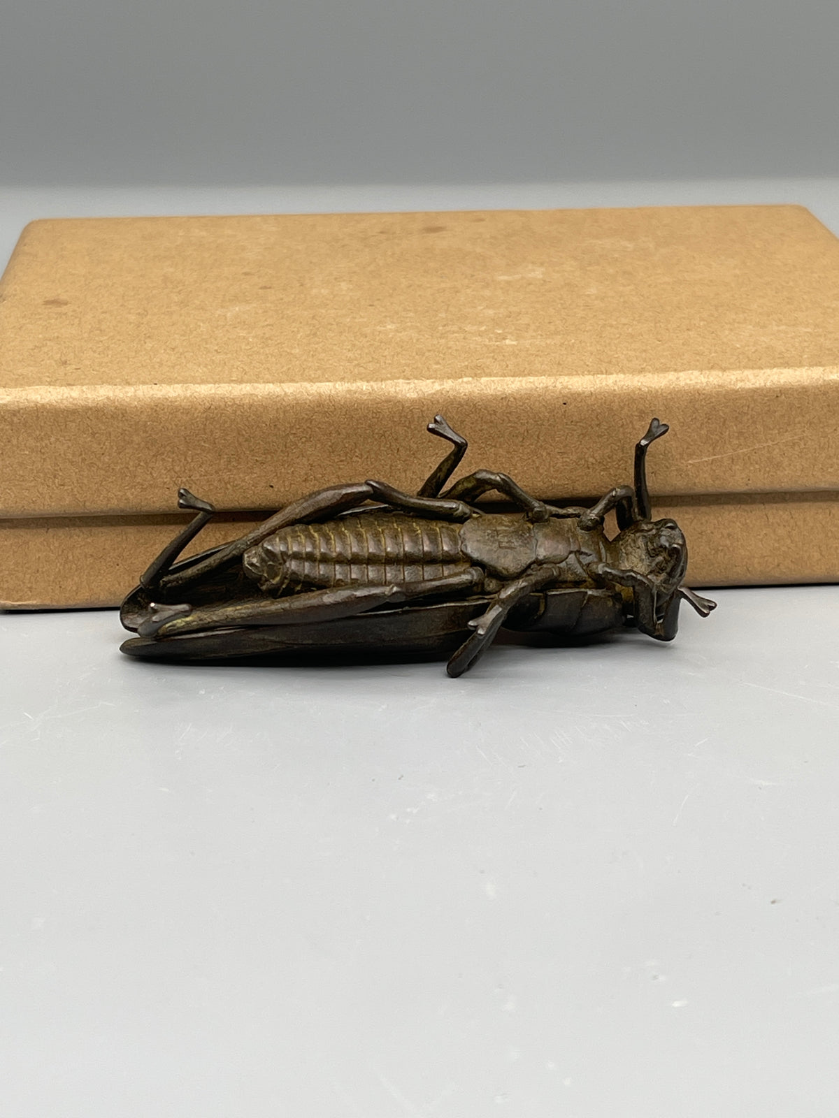 Bronze Chinese Grass Hopper Figurine