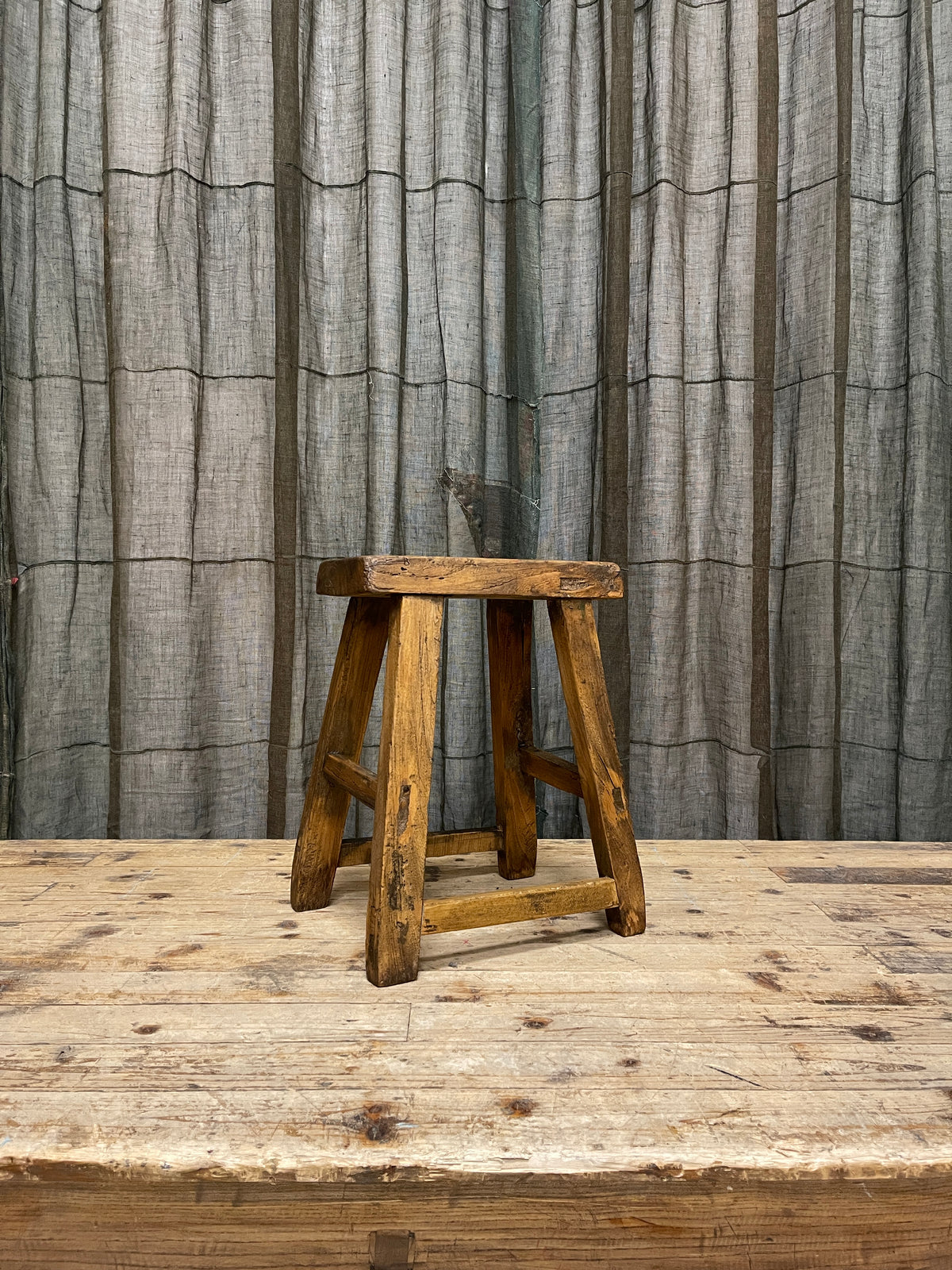 Chinese Provincial Elm Stool