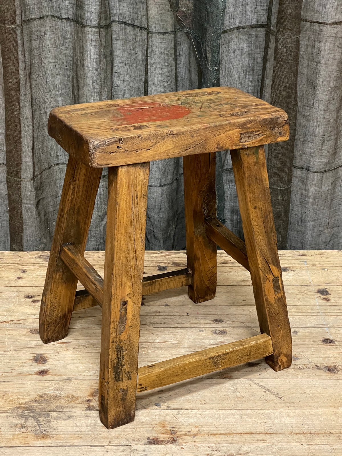 Chinese Provincial Elm Stool