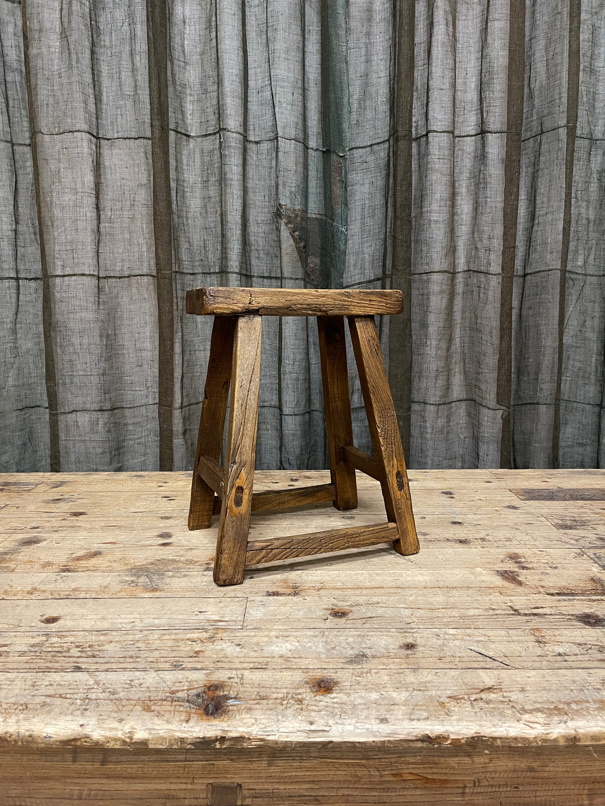 Chinese Provincial Elm Stool
