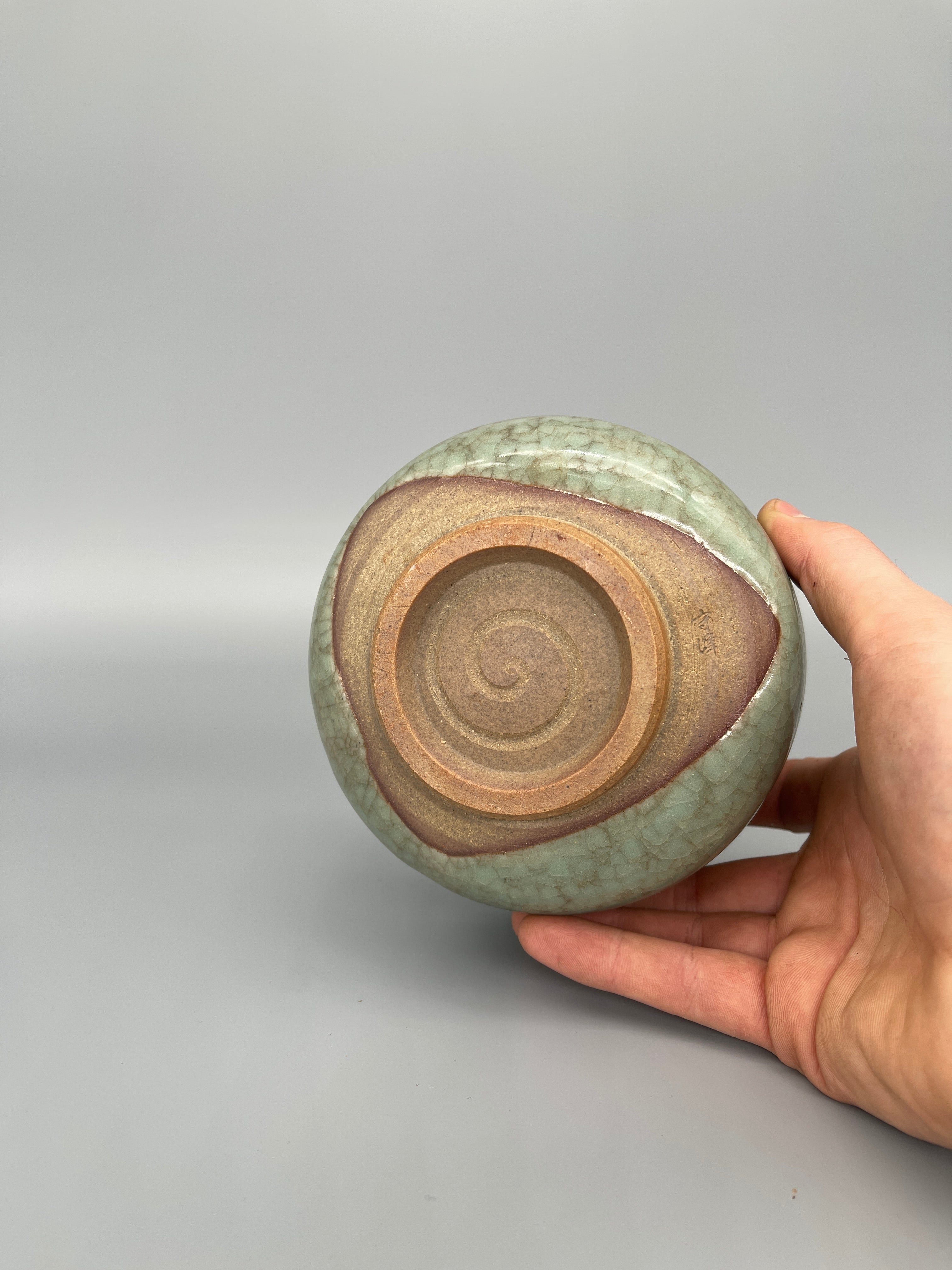 Vintage Japanese Matcha Bowl, Chawan - Blue Glaze