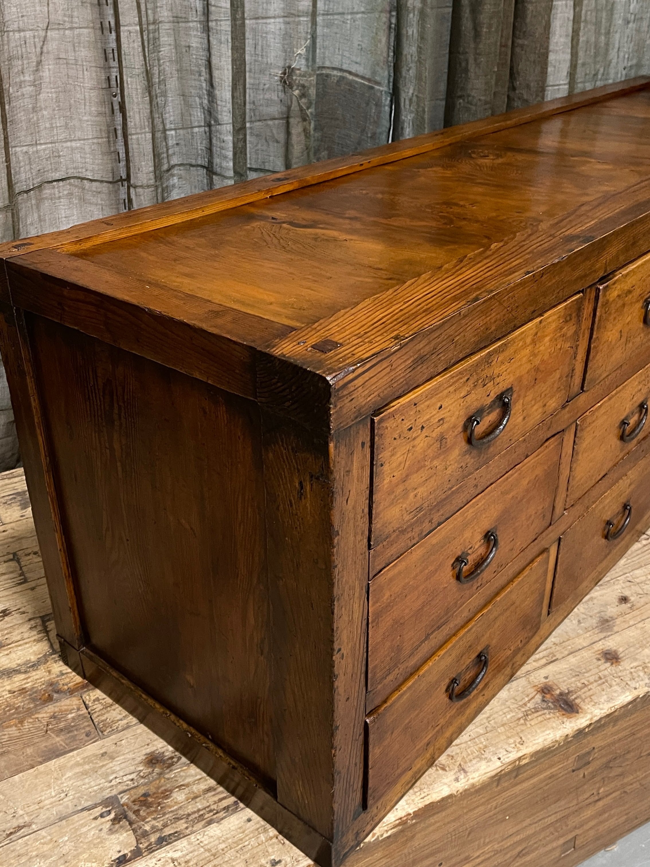 Antique Japanese Shop Storage Chest from Kyoto - Cypress & Cedar | c.1880