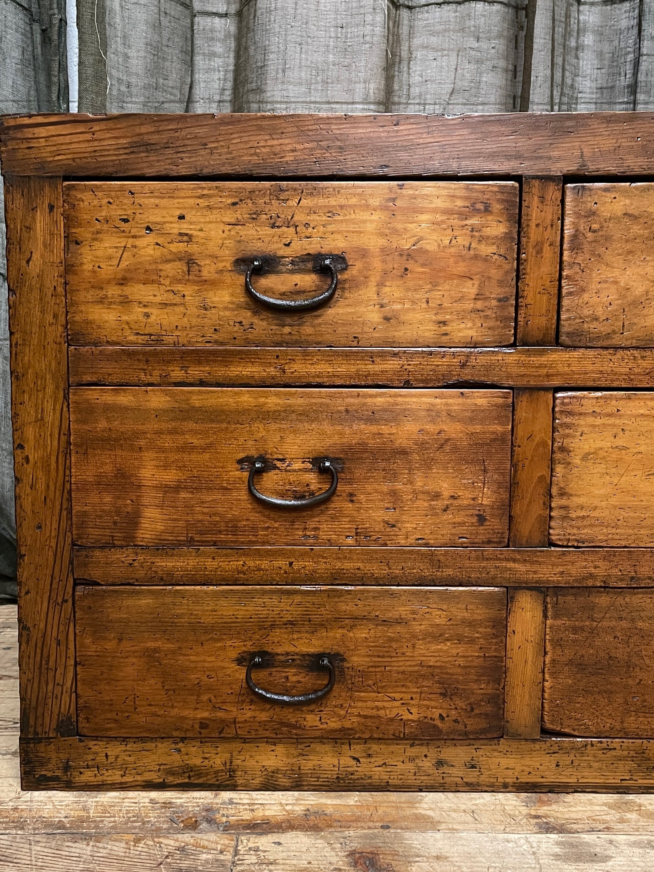Antique Japanese Shop Storage Chest from Kyoto - Cypress & Cedar | c.1880