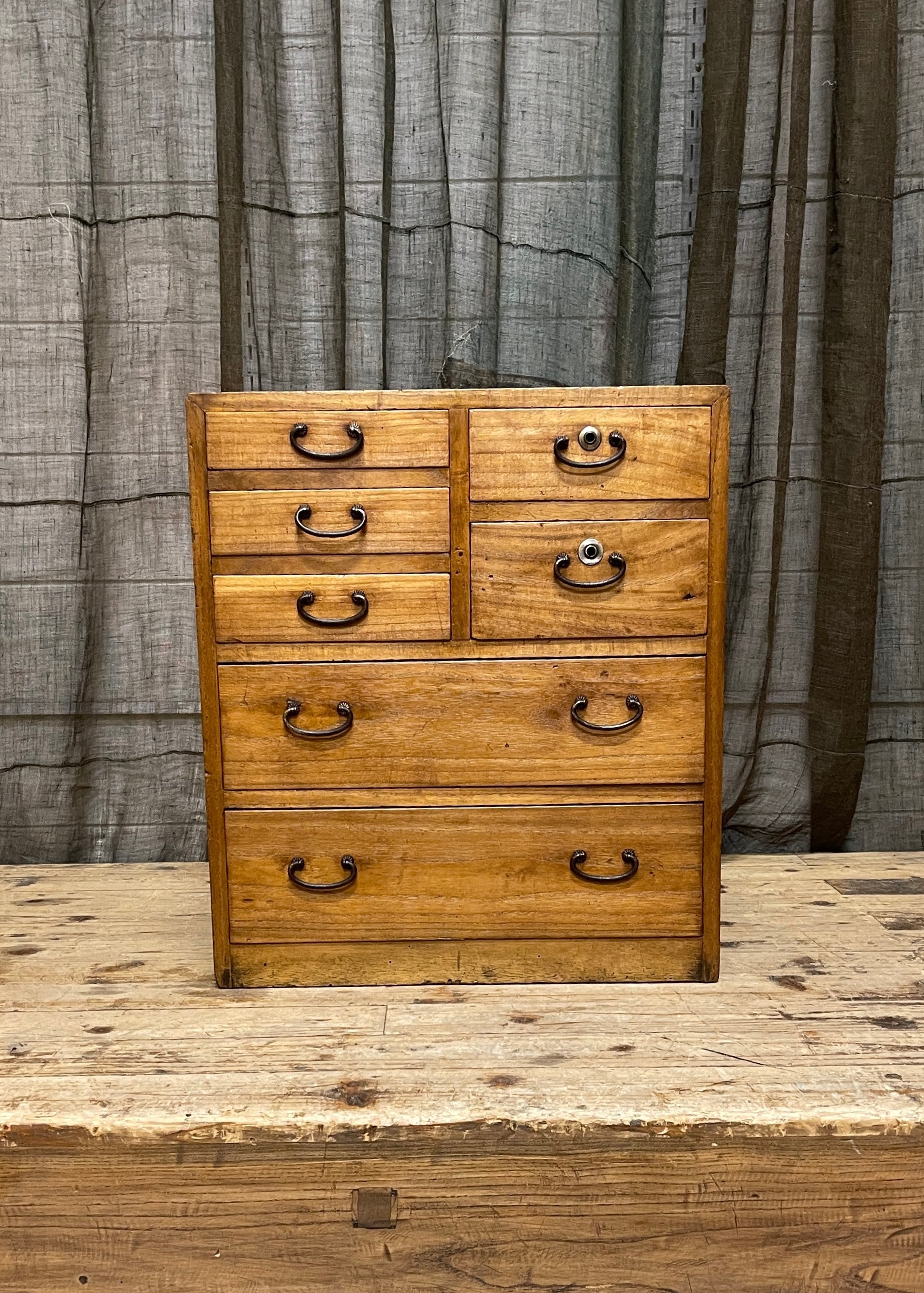 Ko Dansu, Japanese 7-Drawer Side Cabinet - Paulownia & Cedar | 1930's