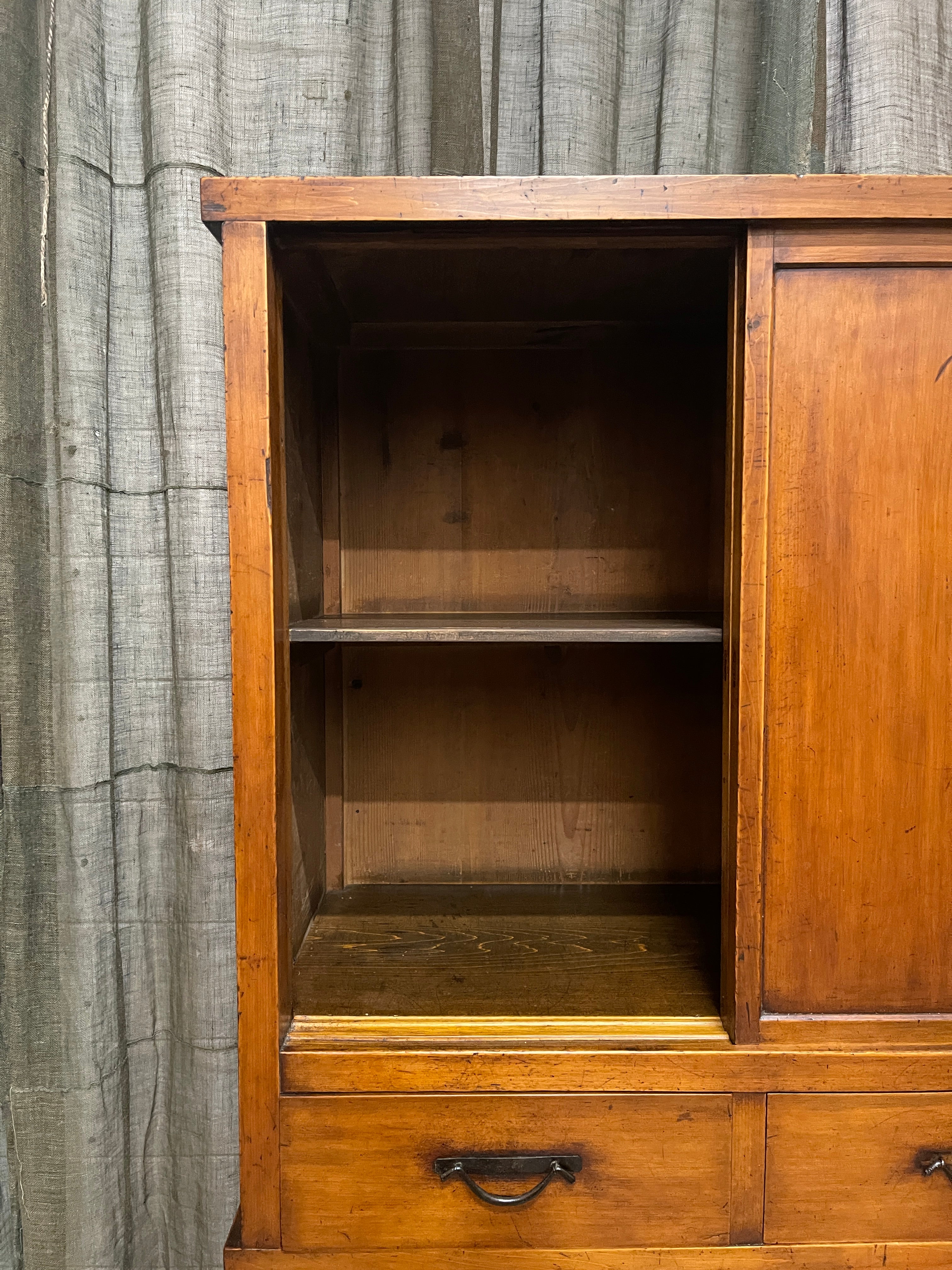 Antique Japanese Mizuya, Kitchen Cabinet - Cypress | Meiji, c.1890