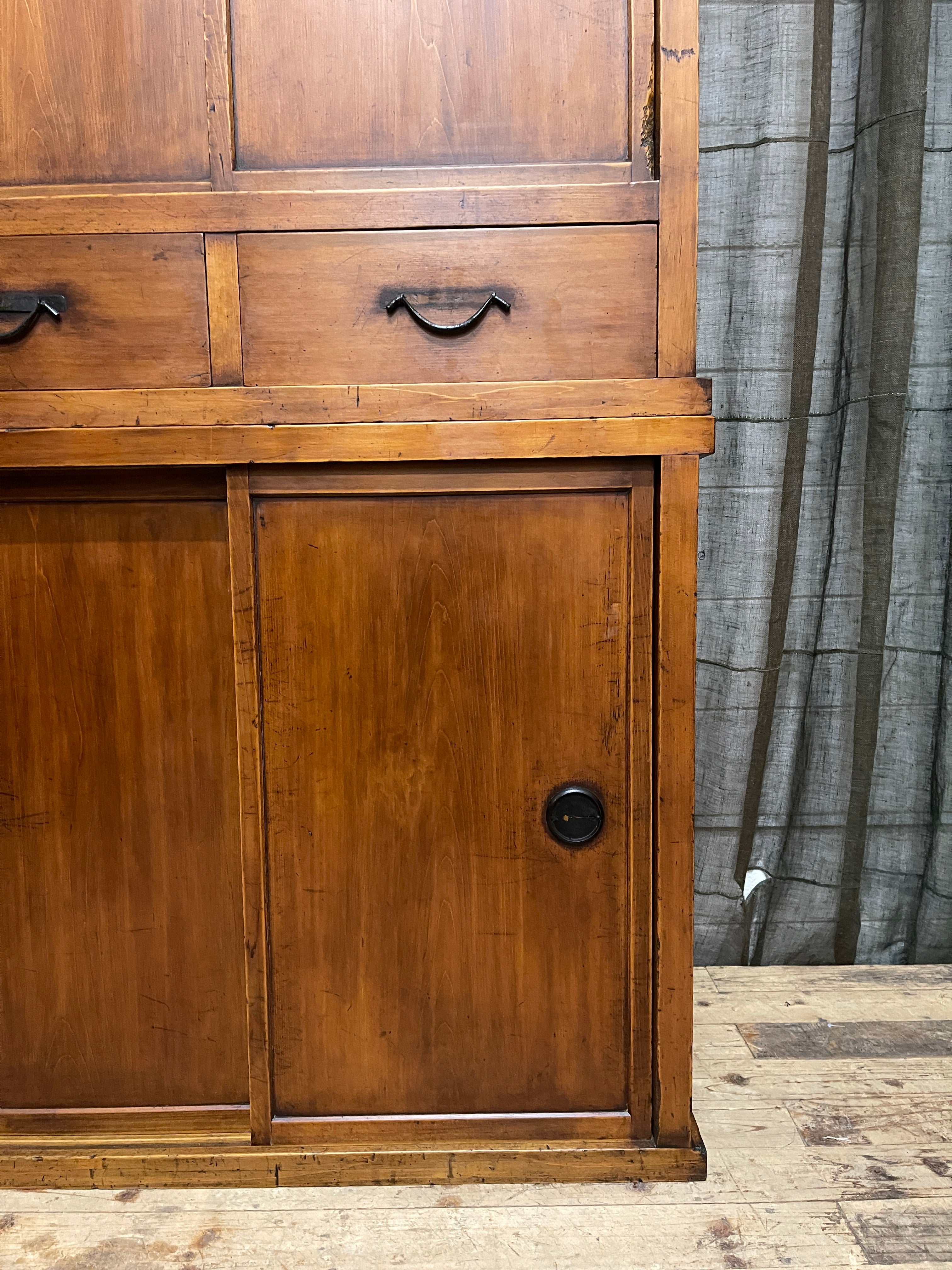 Antique Japanese Mizuya, Kitchen Cabinet - Cypress | Meiji, c.1890