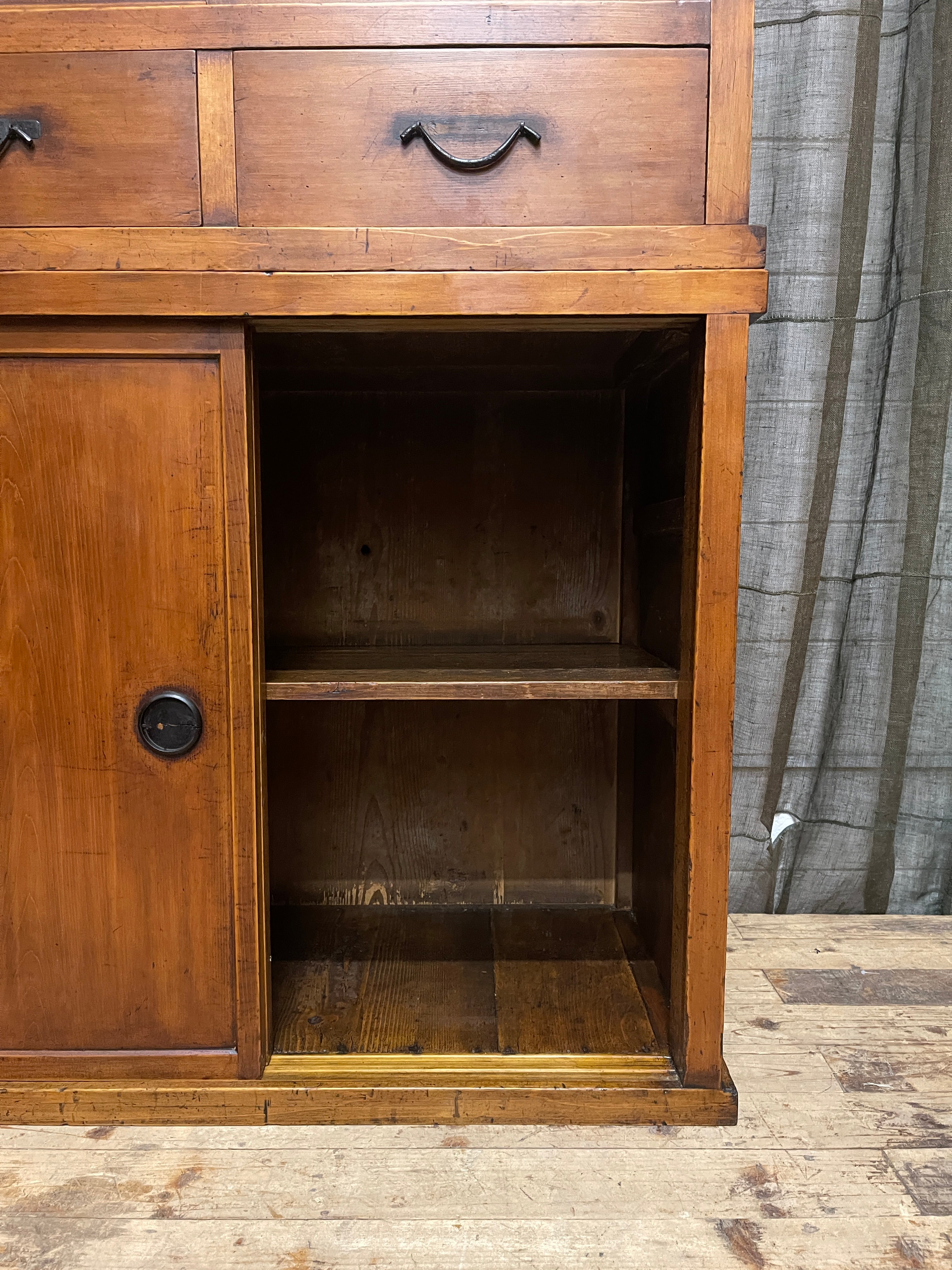 Antique Japanese Mizuya, Kitchen Cabinet - Cypress | Meiji, c.1890