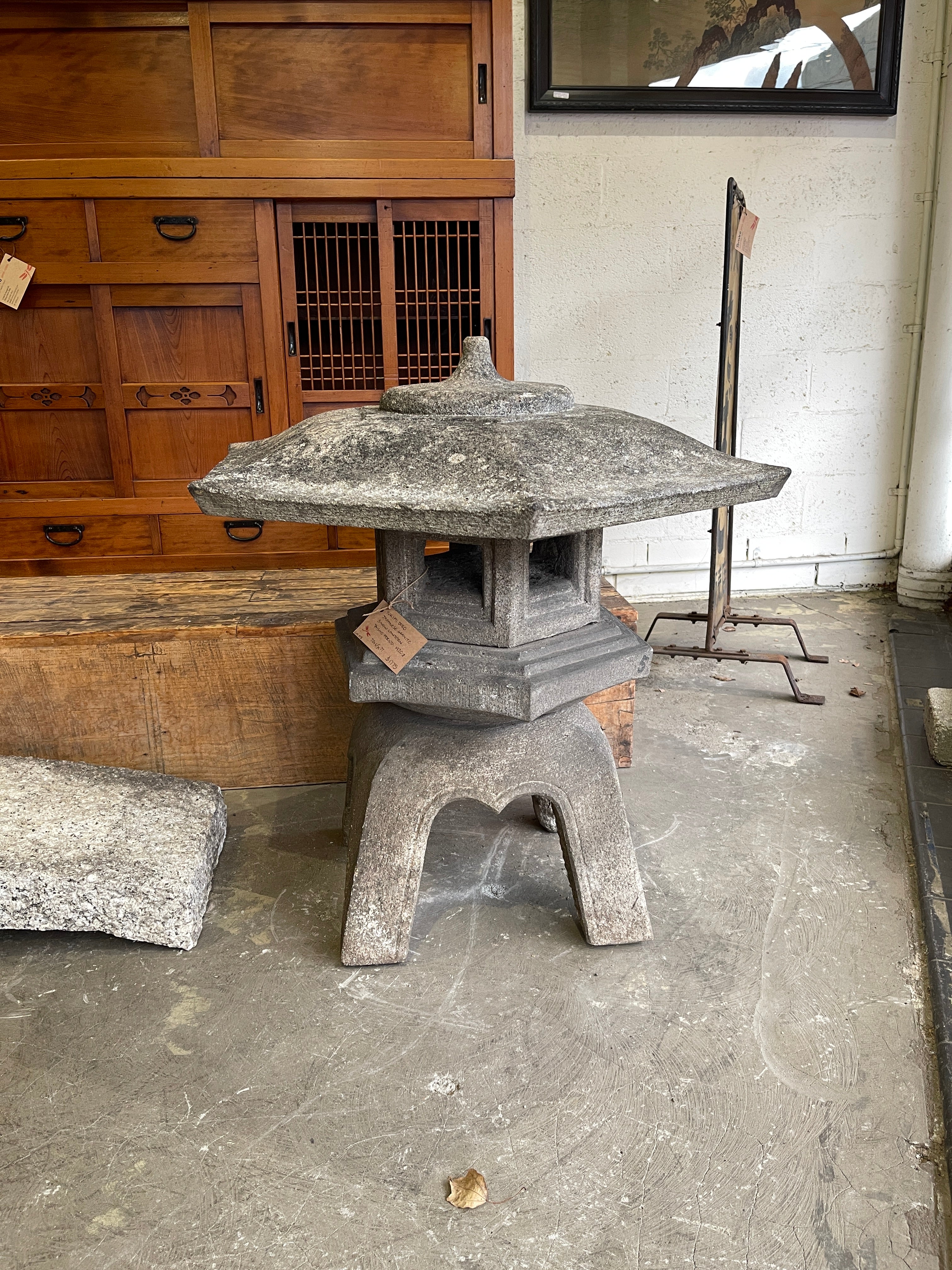 Vintage Japanese Yukimi Doro, Granite Snow Lantern - Granite | Taisho, 1920s