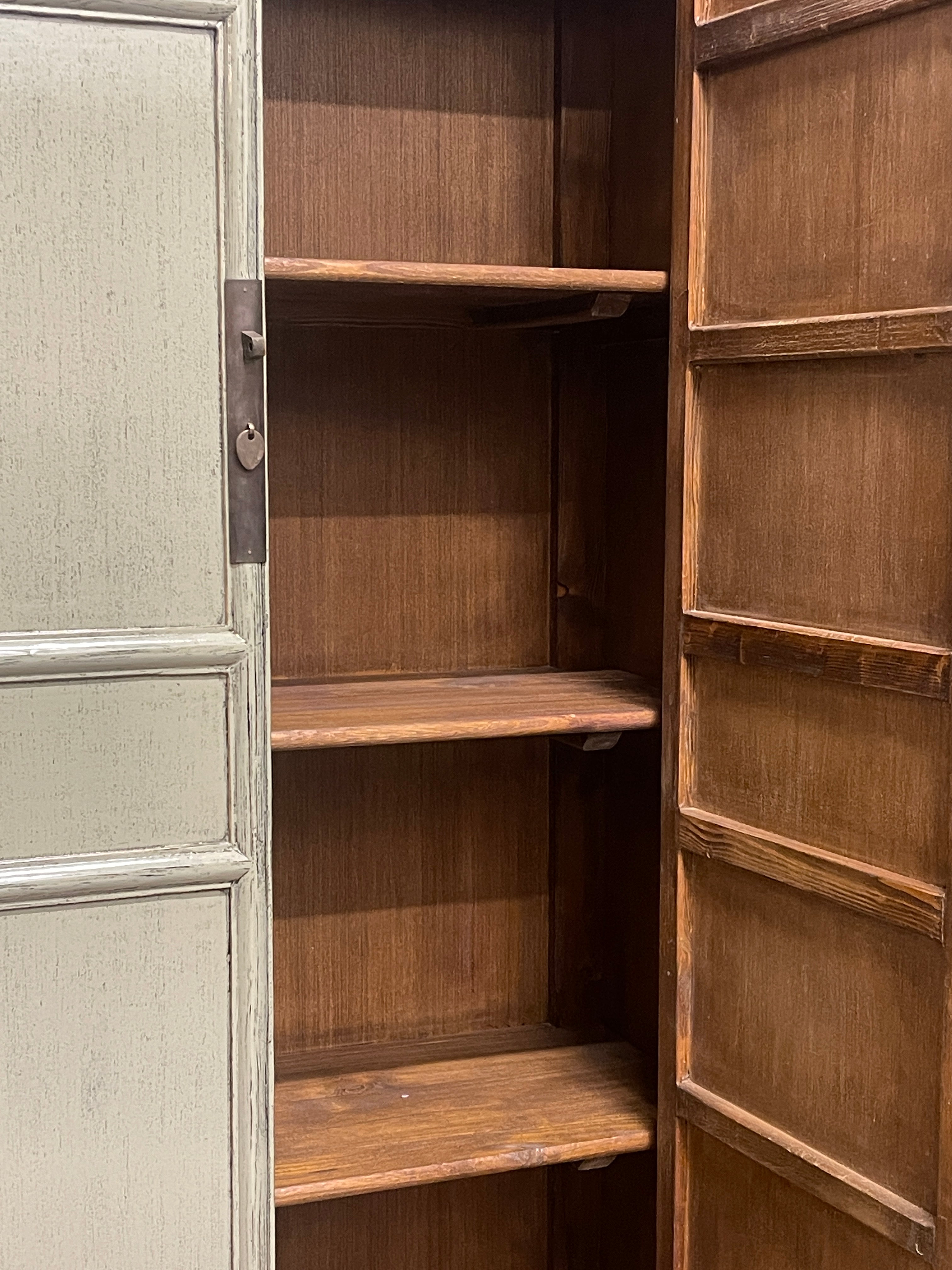 Chinese Green Lacquered Storage Cabinet
