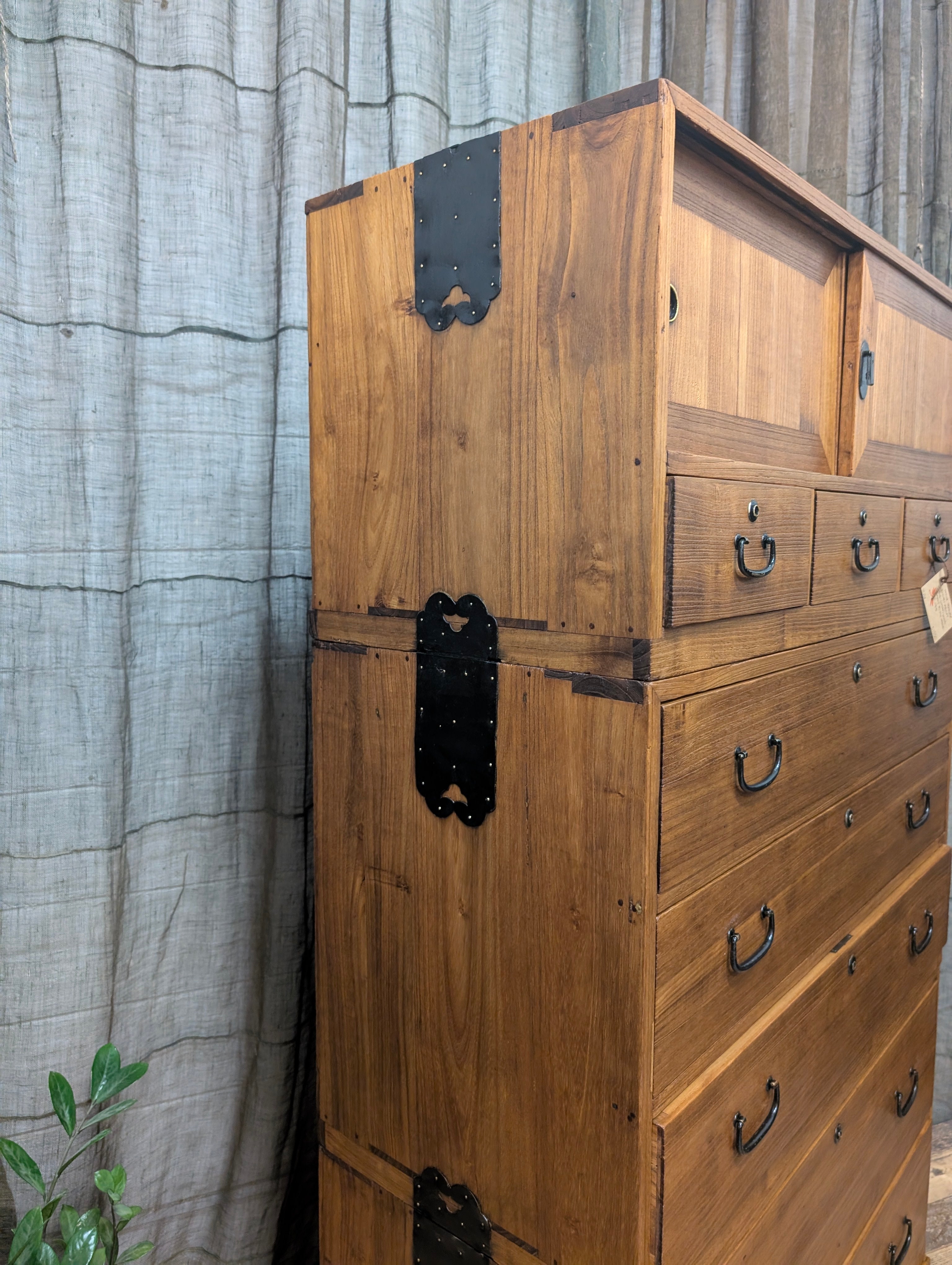 Japanese Three-Piece Kimono Chest of Drawers - Paulownia | Midcentury