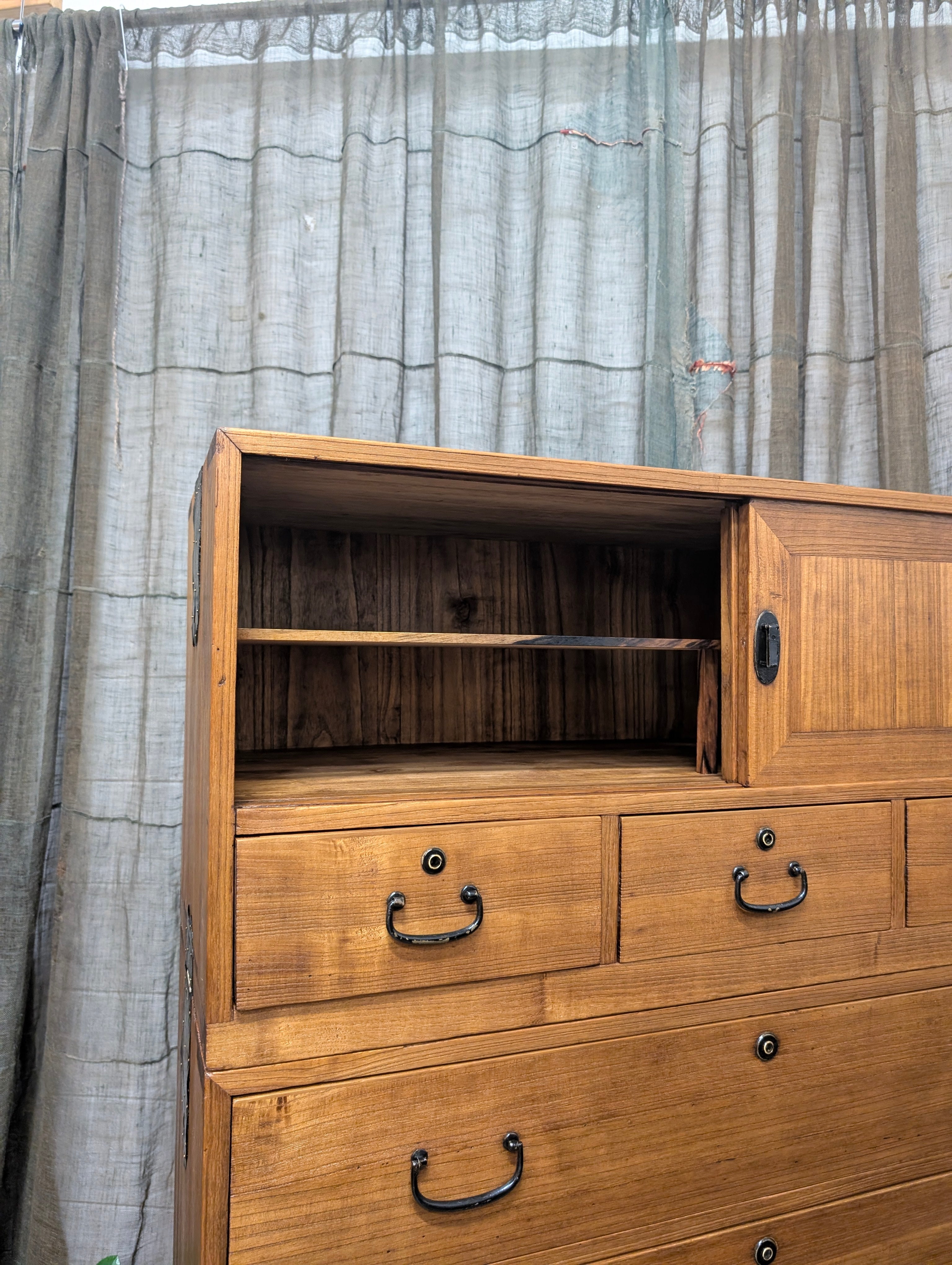 Japanese Three-Piece Kimono Chest of Drawers - Paulownia | Midcentury