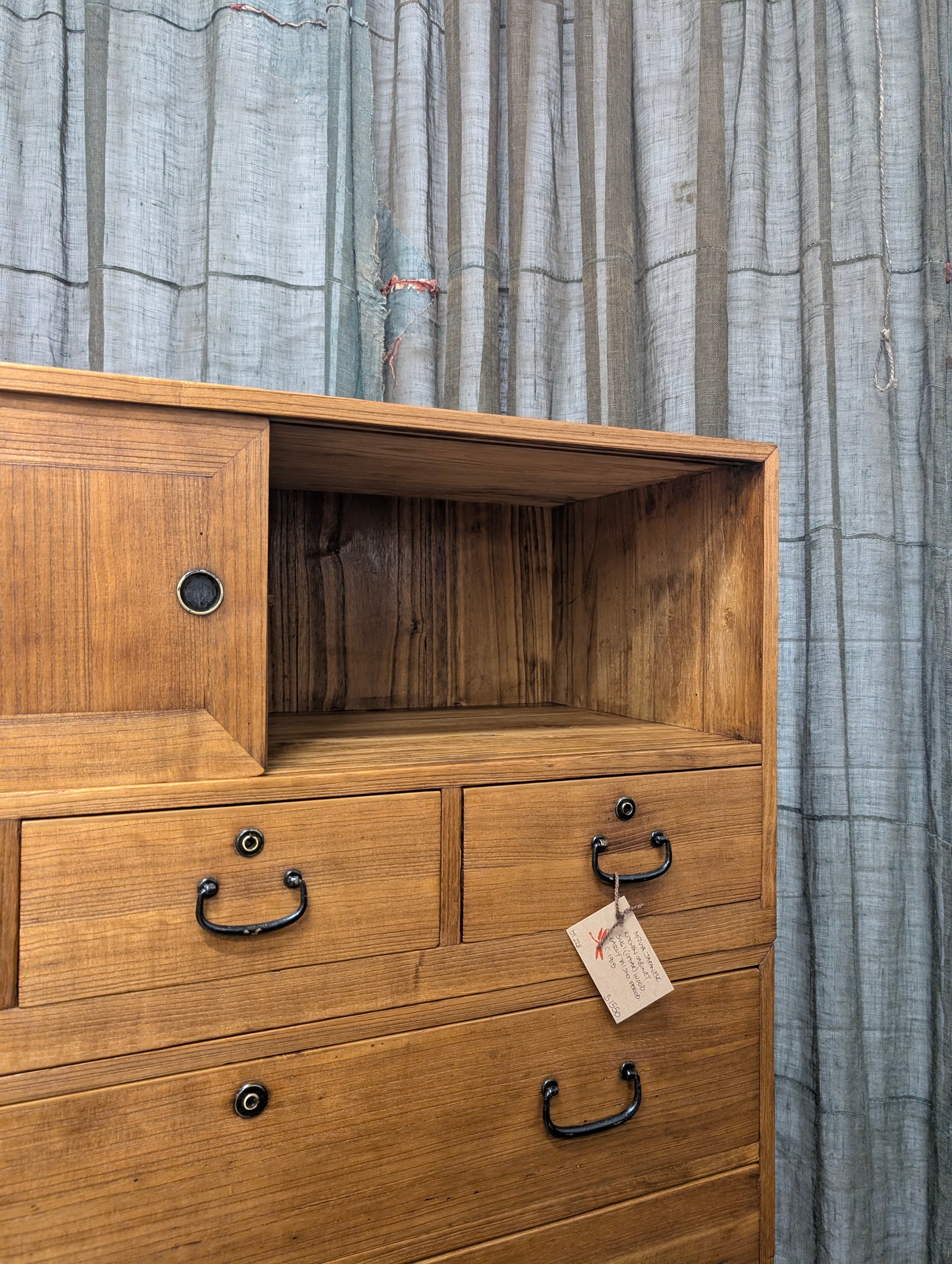 Japanese Three-Piece Kimono Chest of Drawers - Paulownia | Midcentury