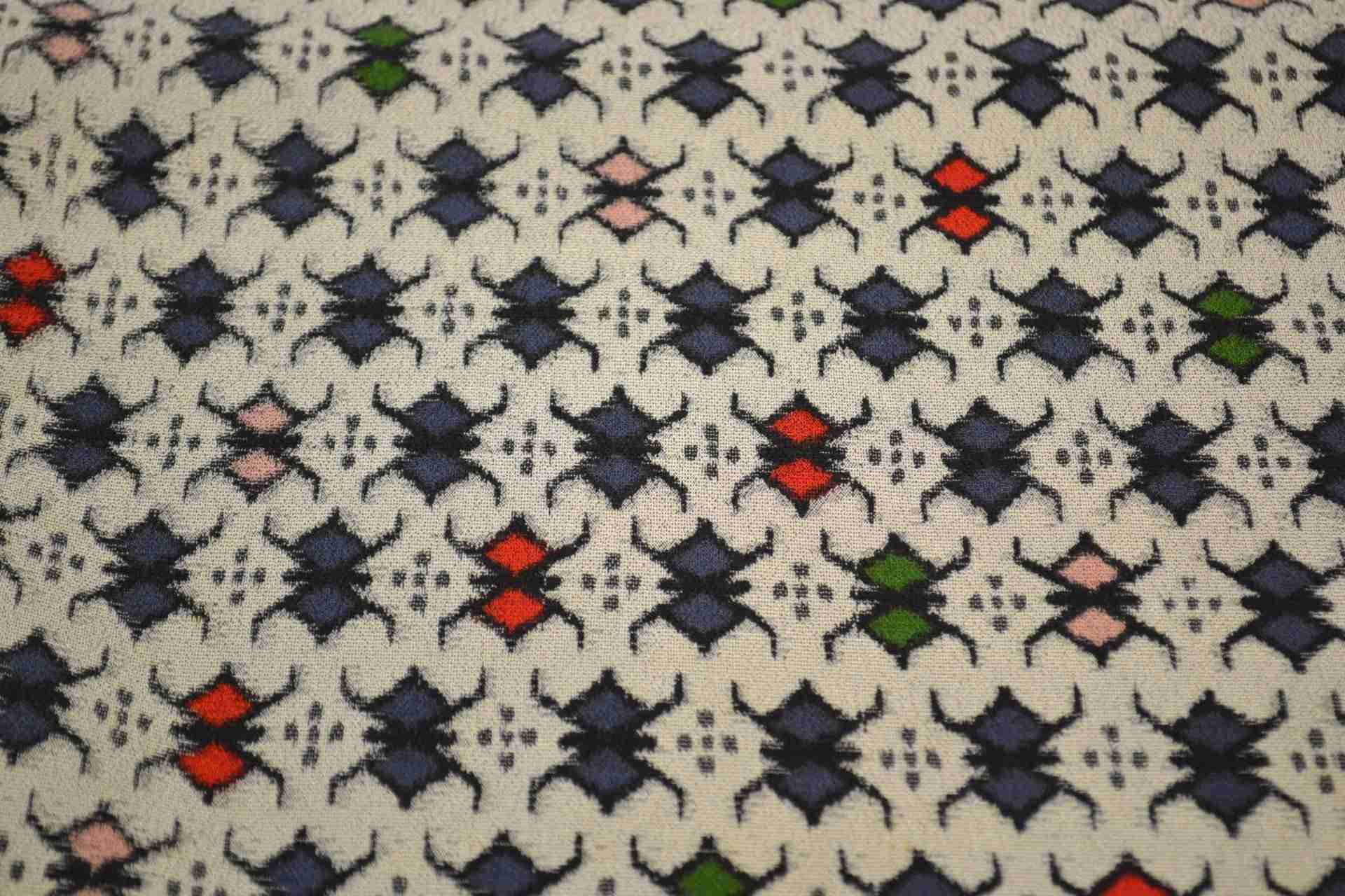 Japanese Silk Abstract Butterfly Design.