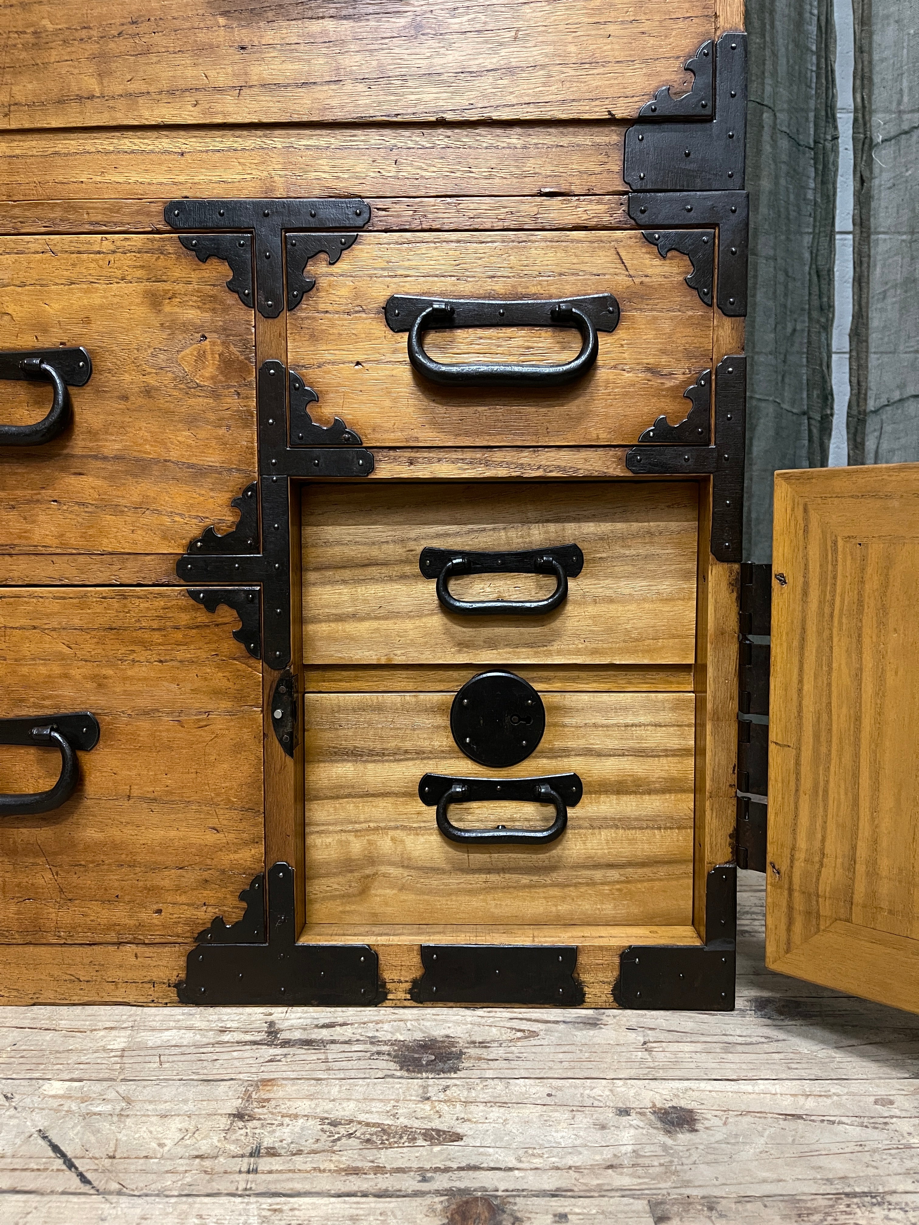 Japanese Kimono Storage Chest-on-Chest, Isho Dansu - Paulownia | Meiji
