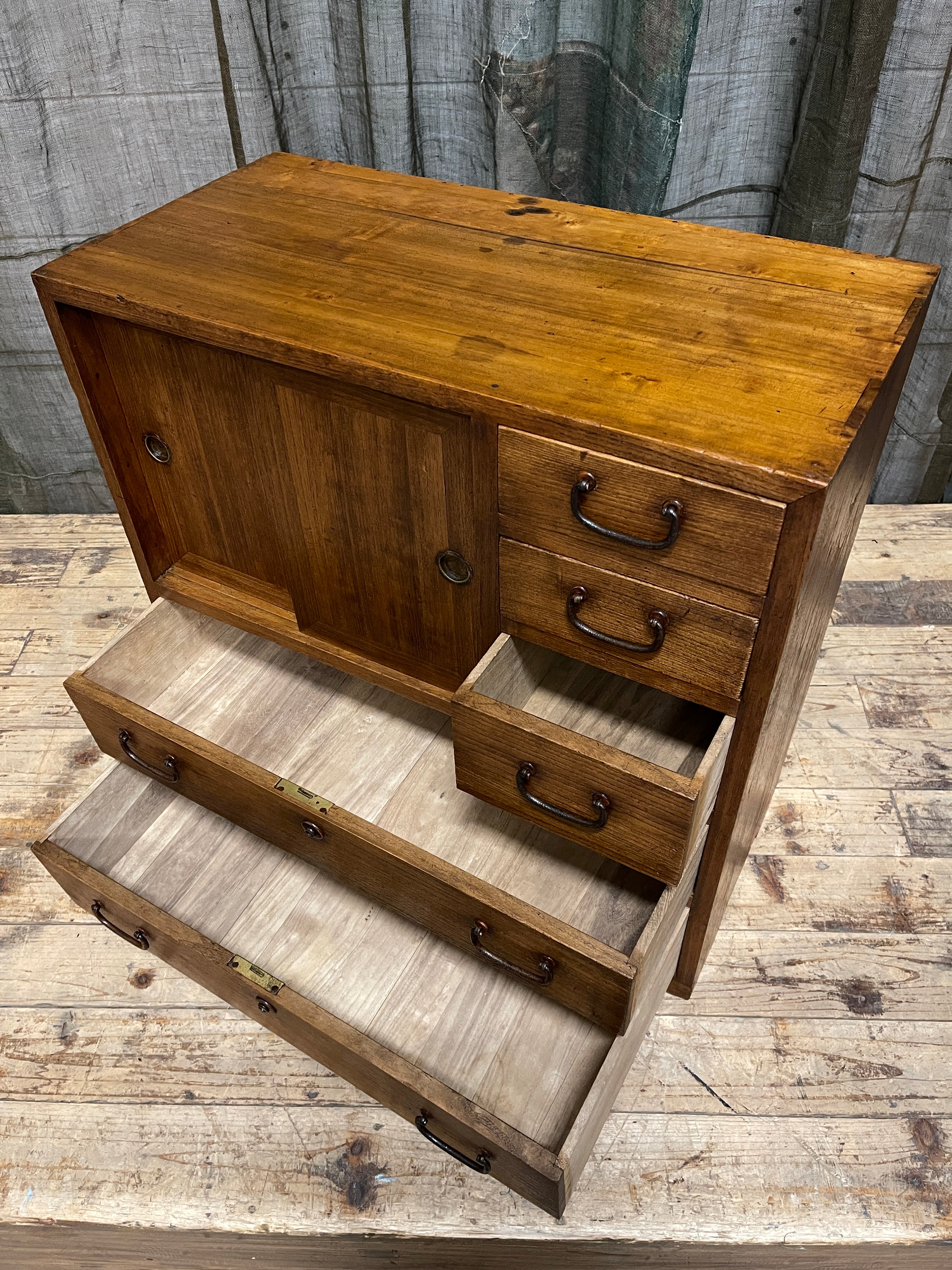 Ko Dansu, Japanese Side Cabinet - Paulownia | Taisho