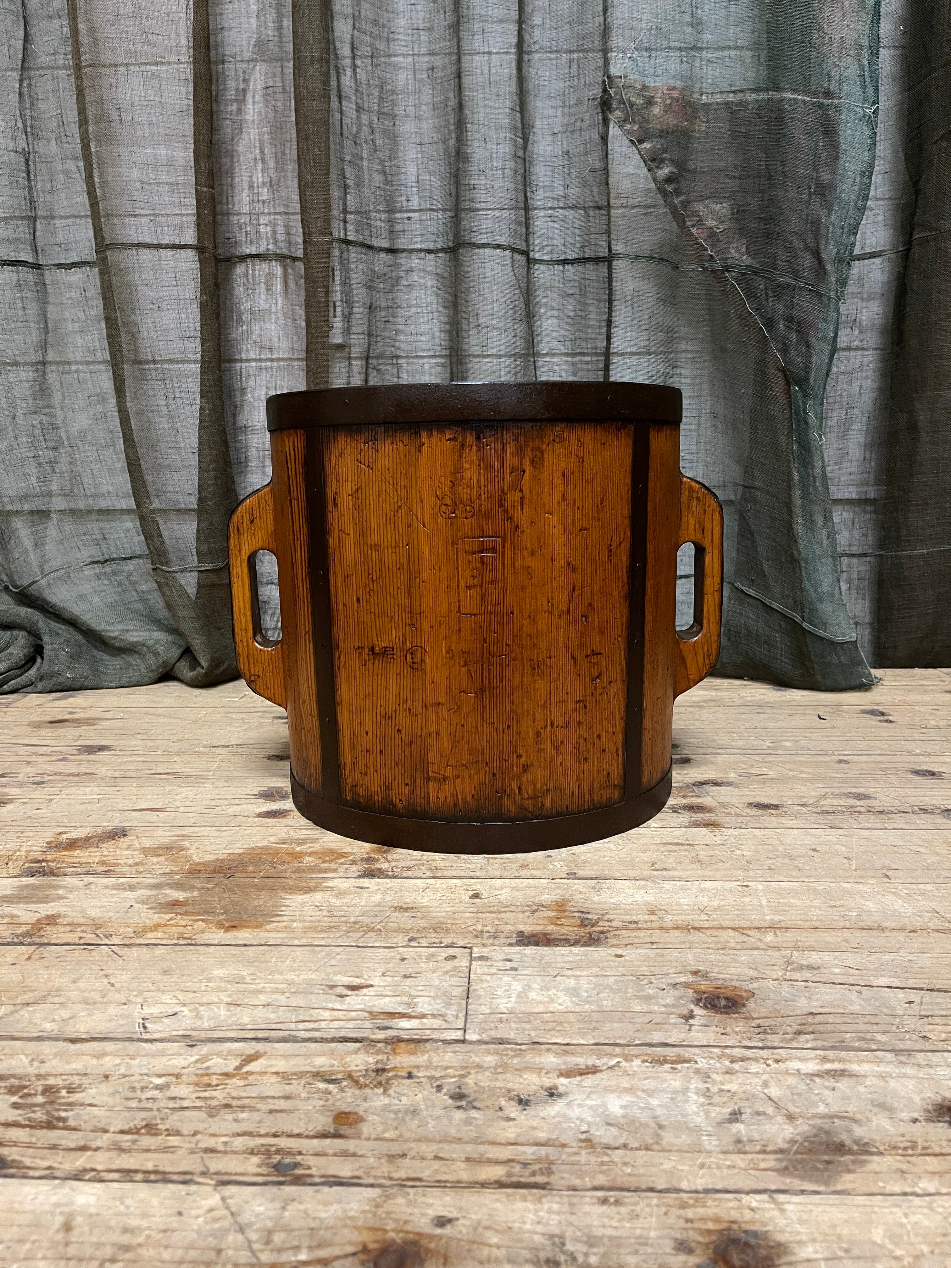 Tomasu, Antique Japanese Rice Measure Bucket