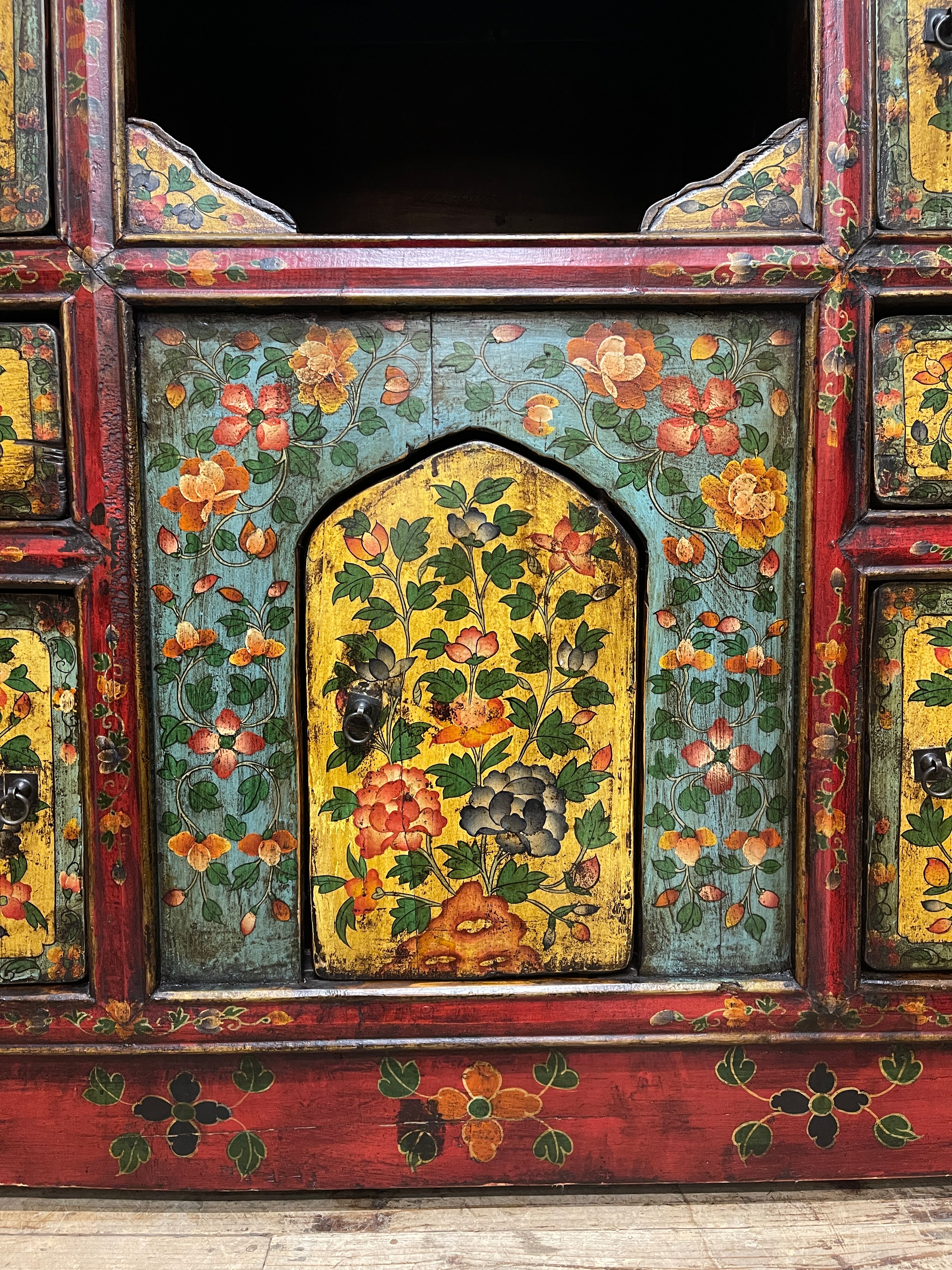 Vintage Tibetan Painted Cabinet