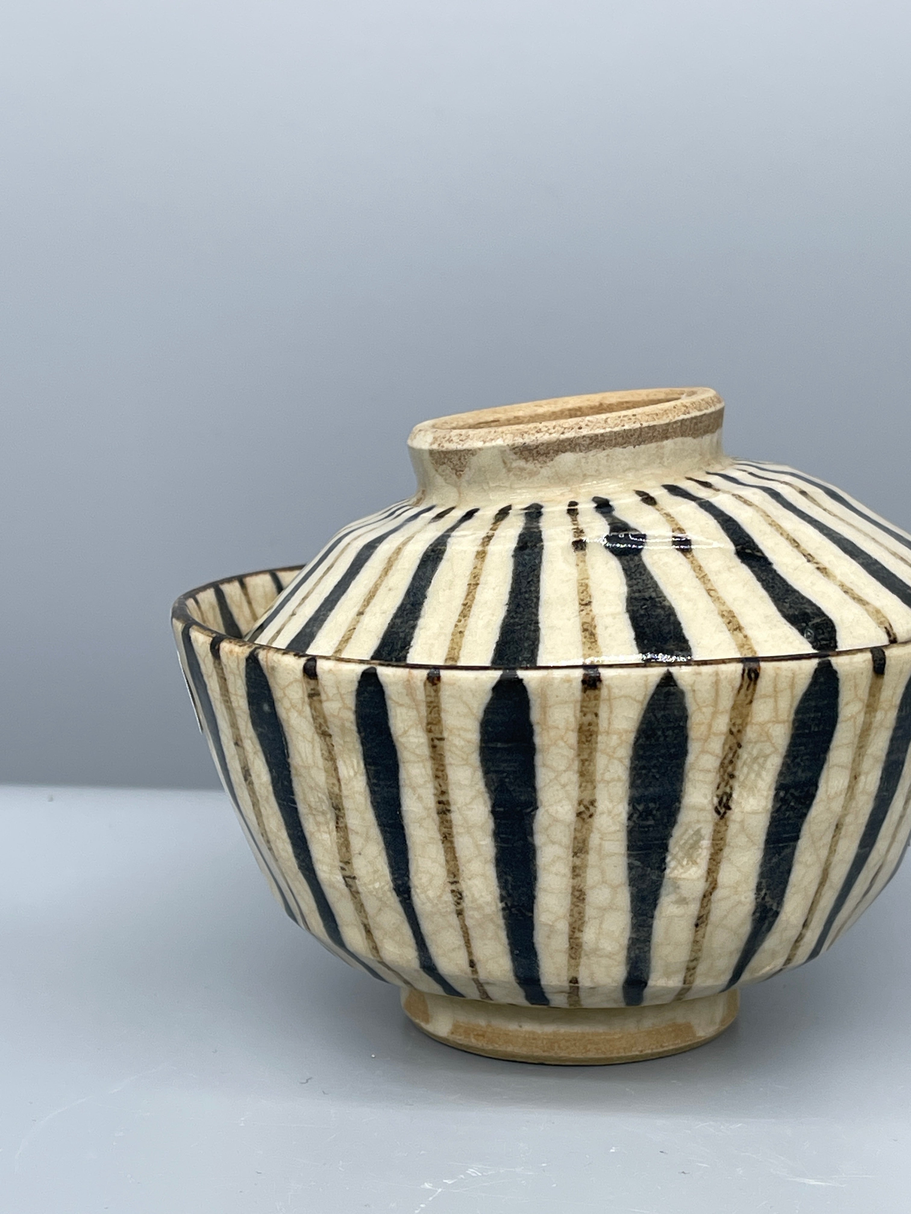 Japanese Lidded Iga Rice Bowl