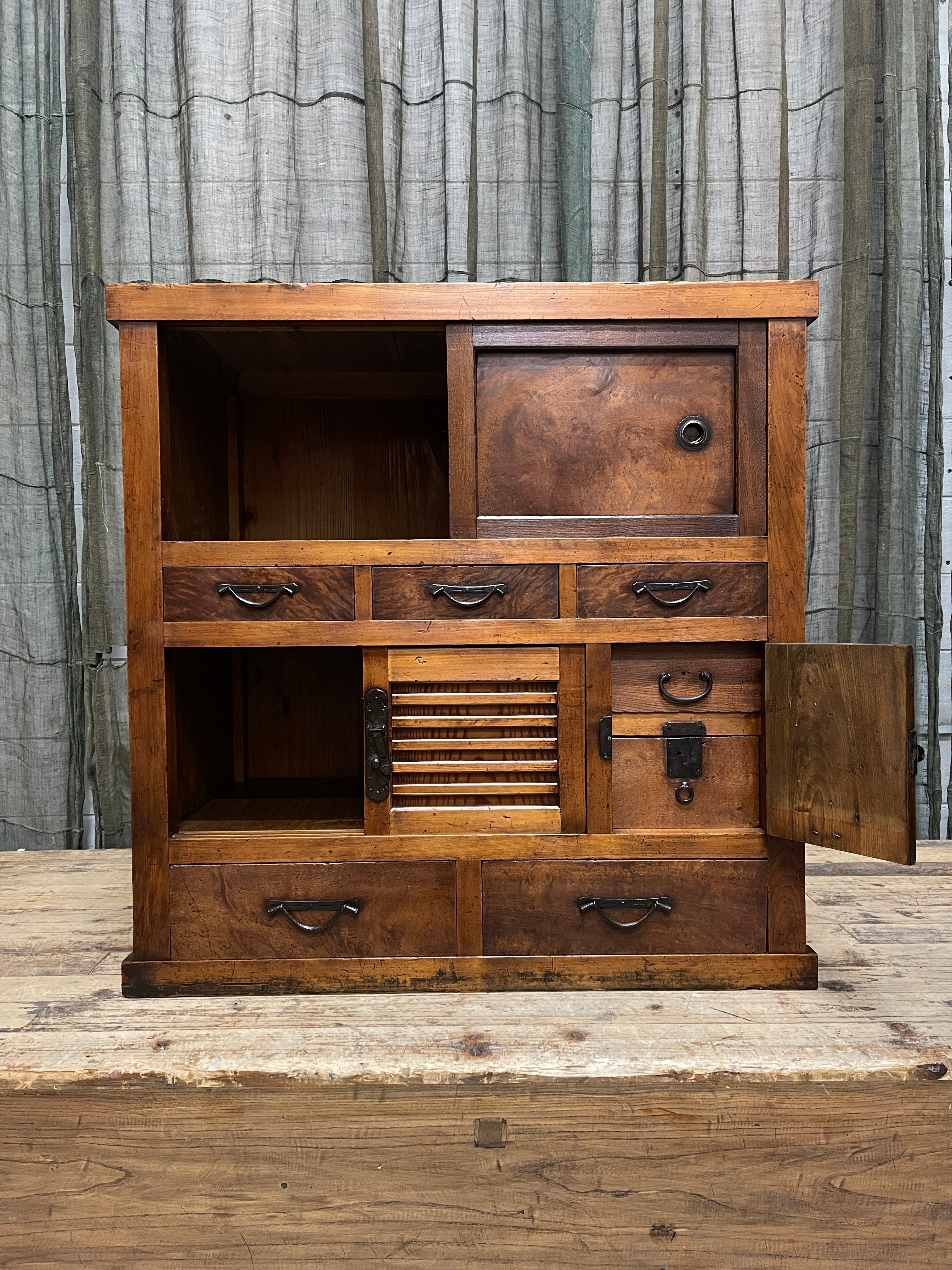 Japanese Choba Dansu, Merchant’s Chest –  Cypress & Cedar & Elm | Edo