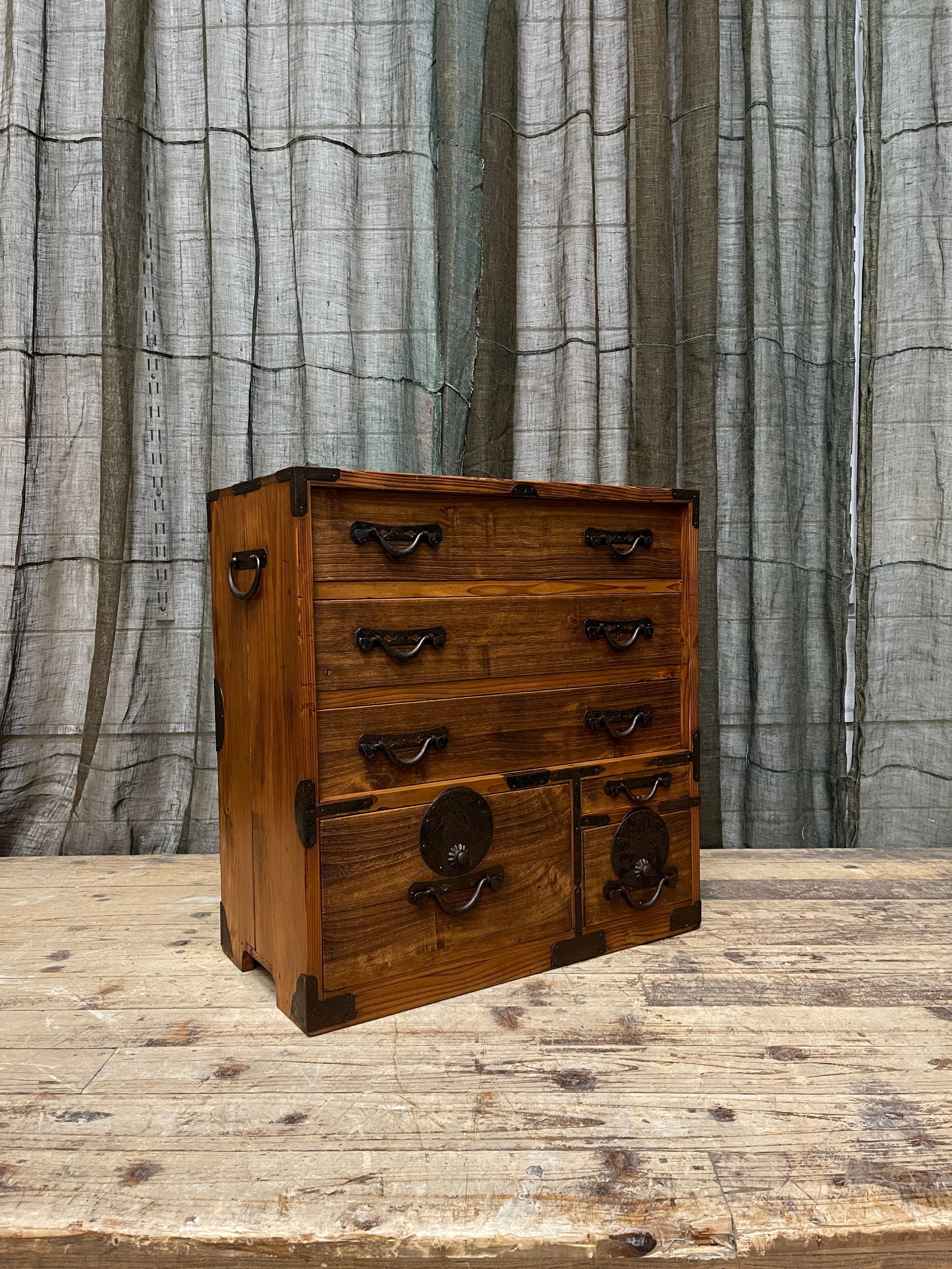 Ko Dansu, Japanese Side Cabinet - Paulownia & Cypress | Meiji