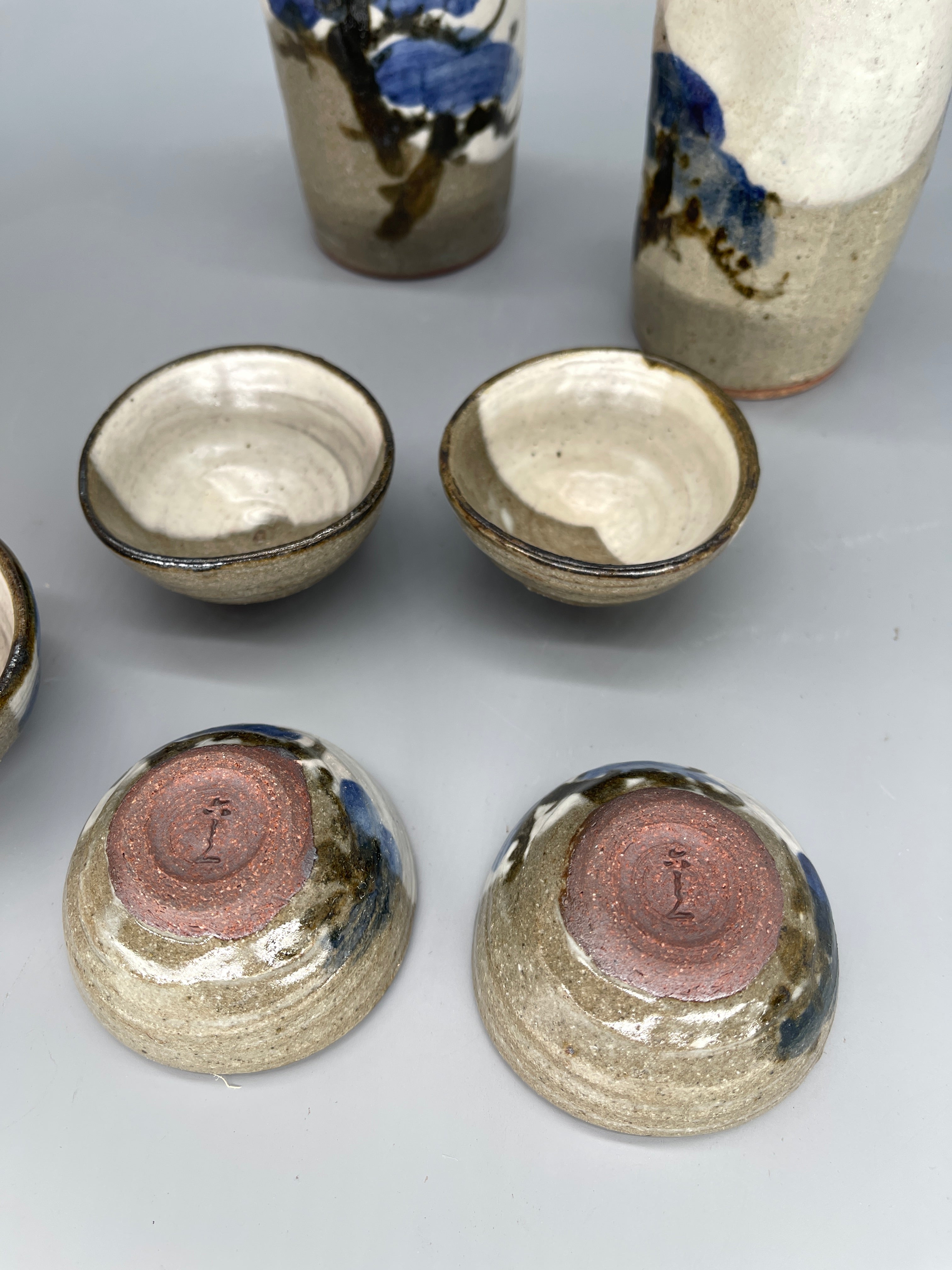 Sake Set of 7 pieces, Kiyomizu Rokubei From Kyoto