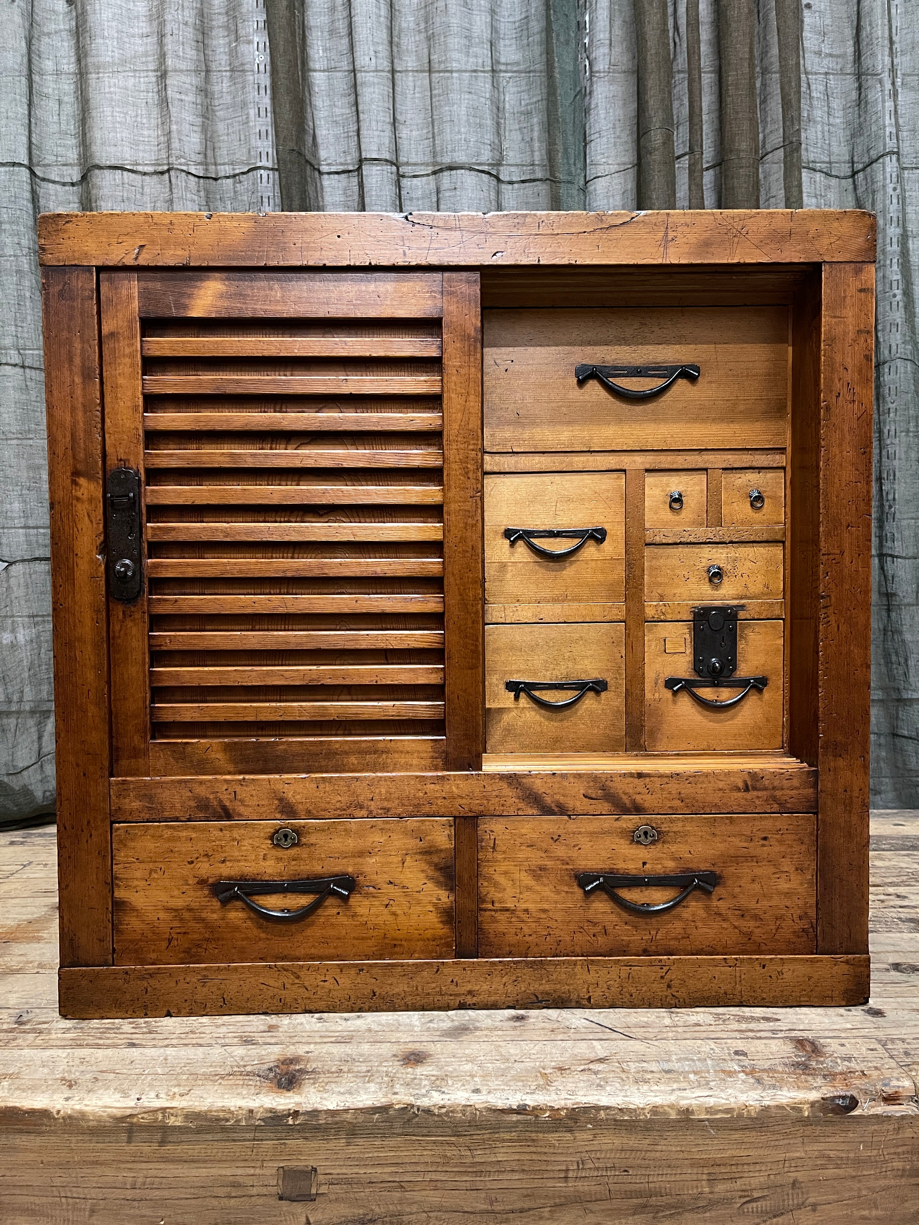 Mingei Dansu, Japanese Storage Cabinet - Cypress & Cedar | Meiji
