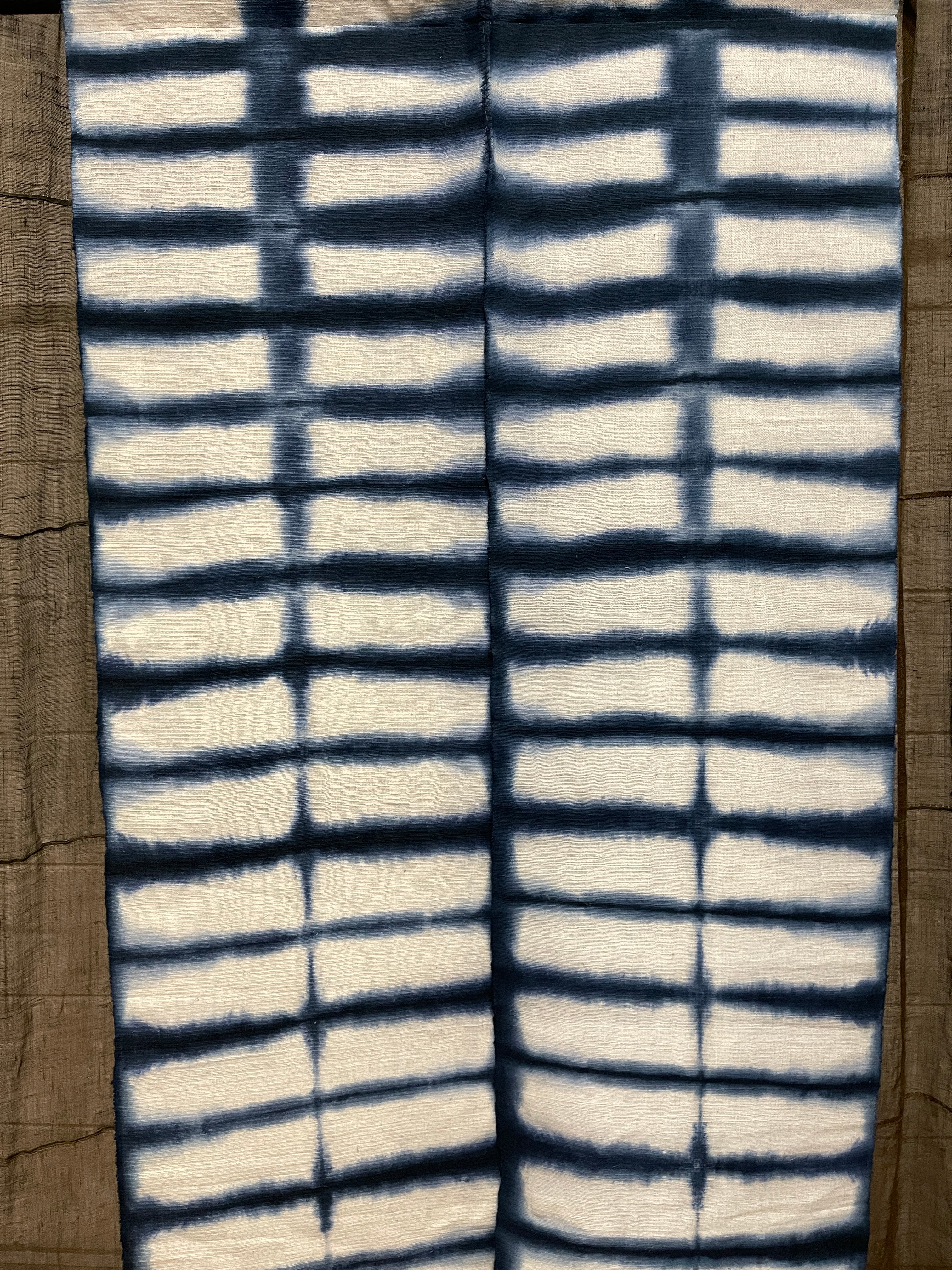 Shibori Indigo Dyed Noren - Cotton & Hemp