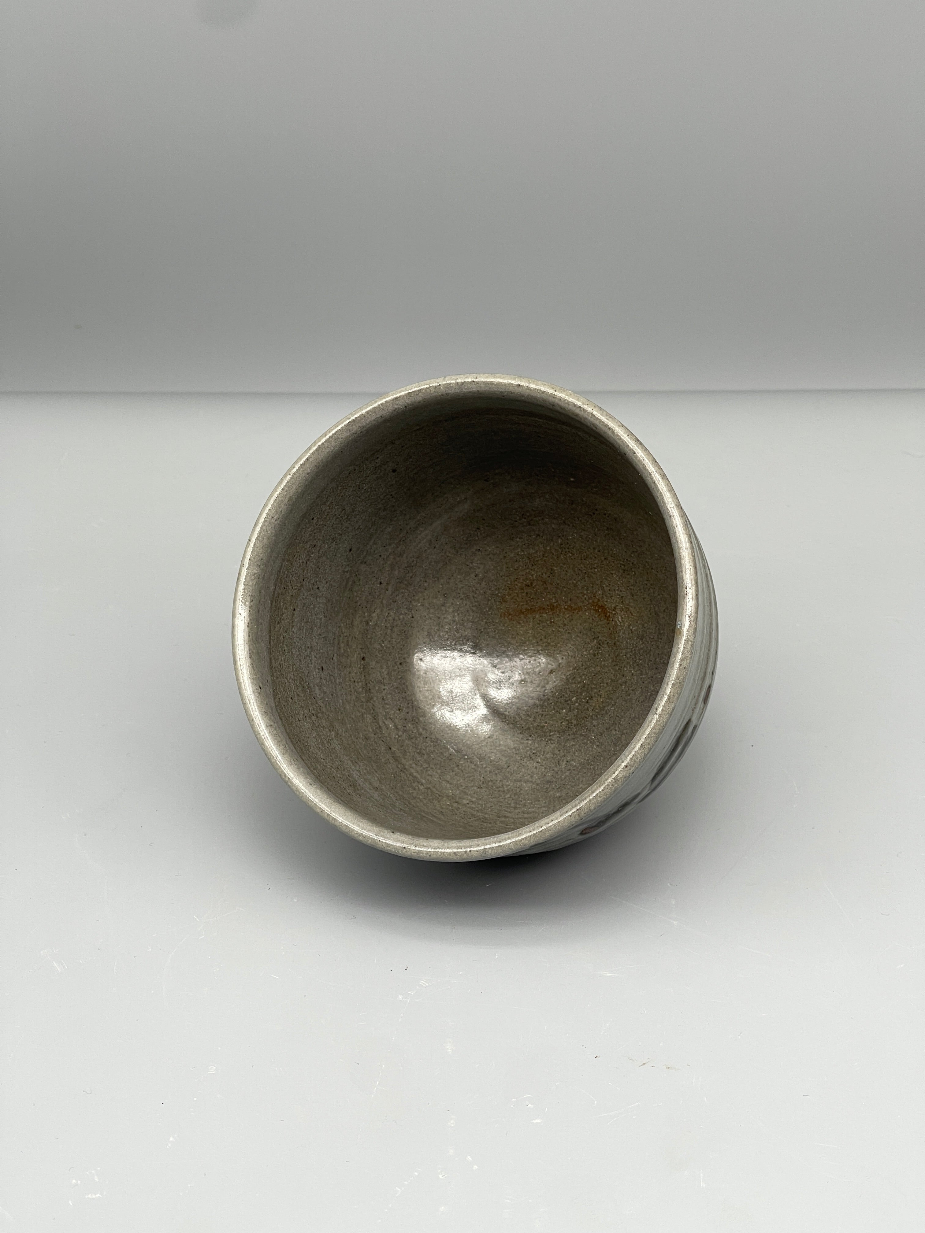 Vintage Japanese Chawan Tea Bowl - Stoneware, Painted Floral Motif