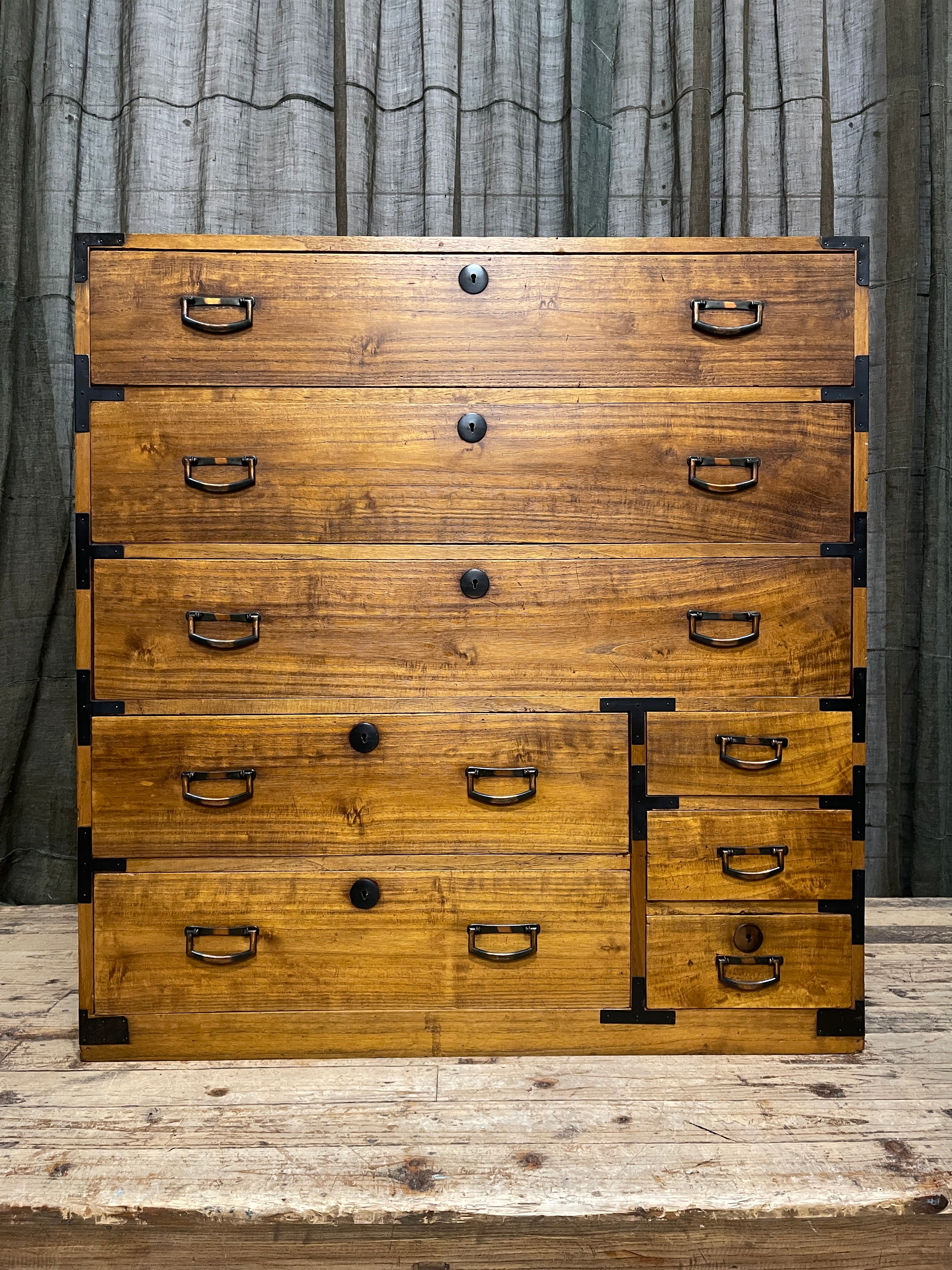 Japanese Kimono Chest of Drawers - Paulownia & Cedar | Showa