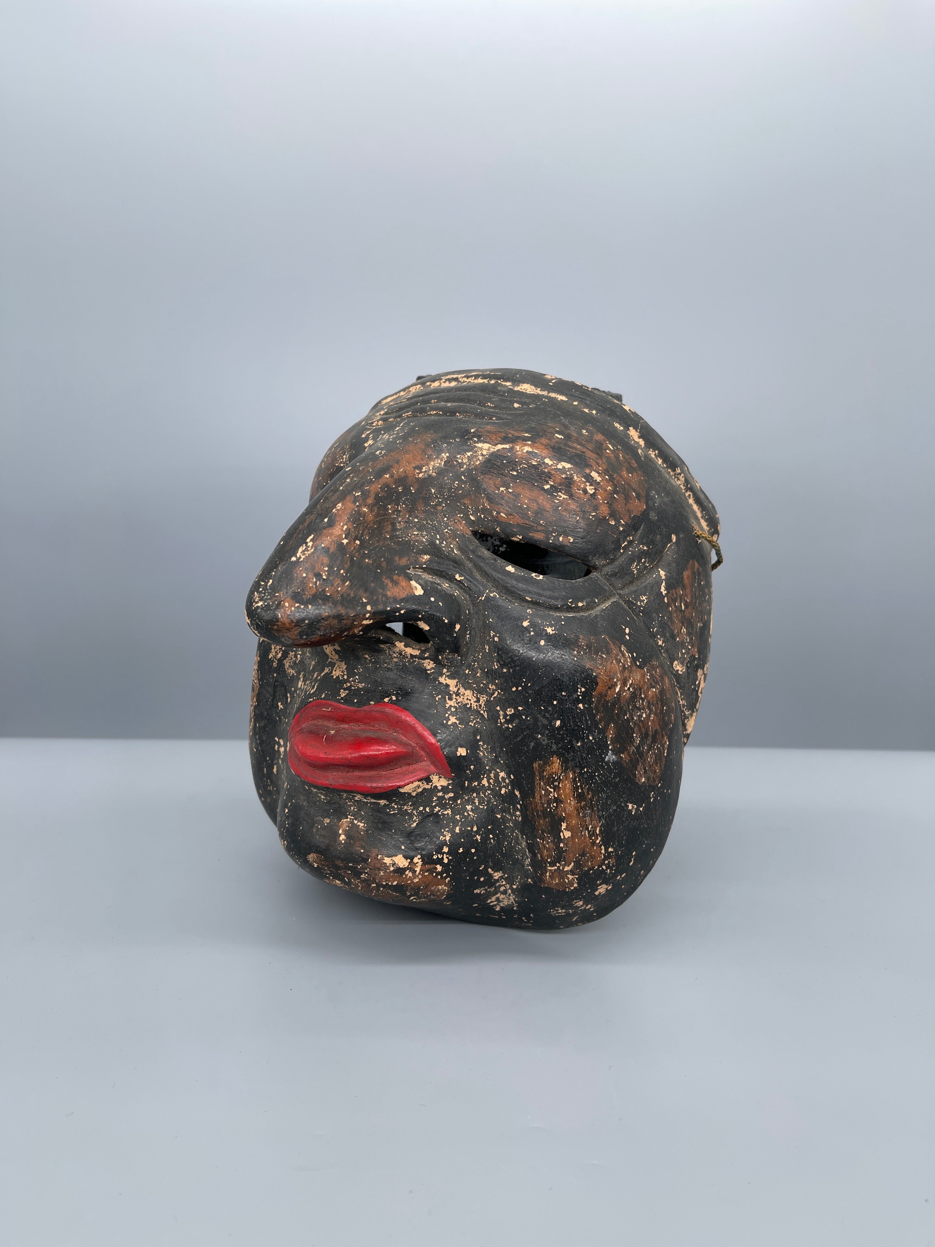 Vintage Japanese Bugaku Mask - Kempai