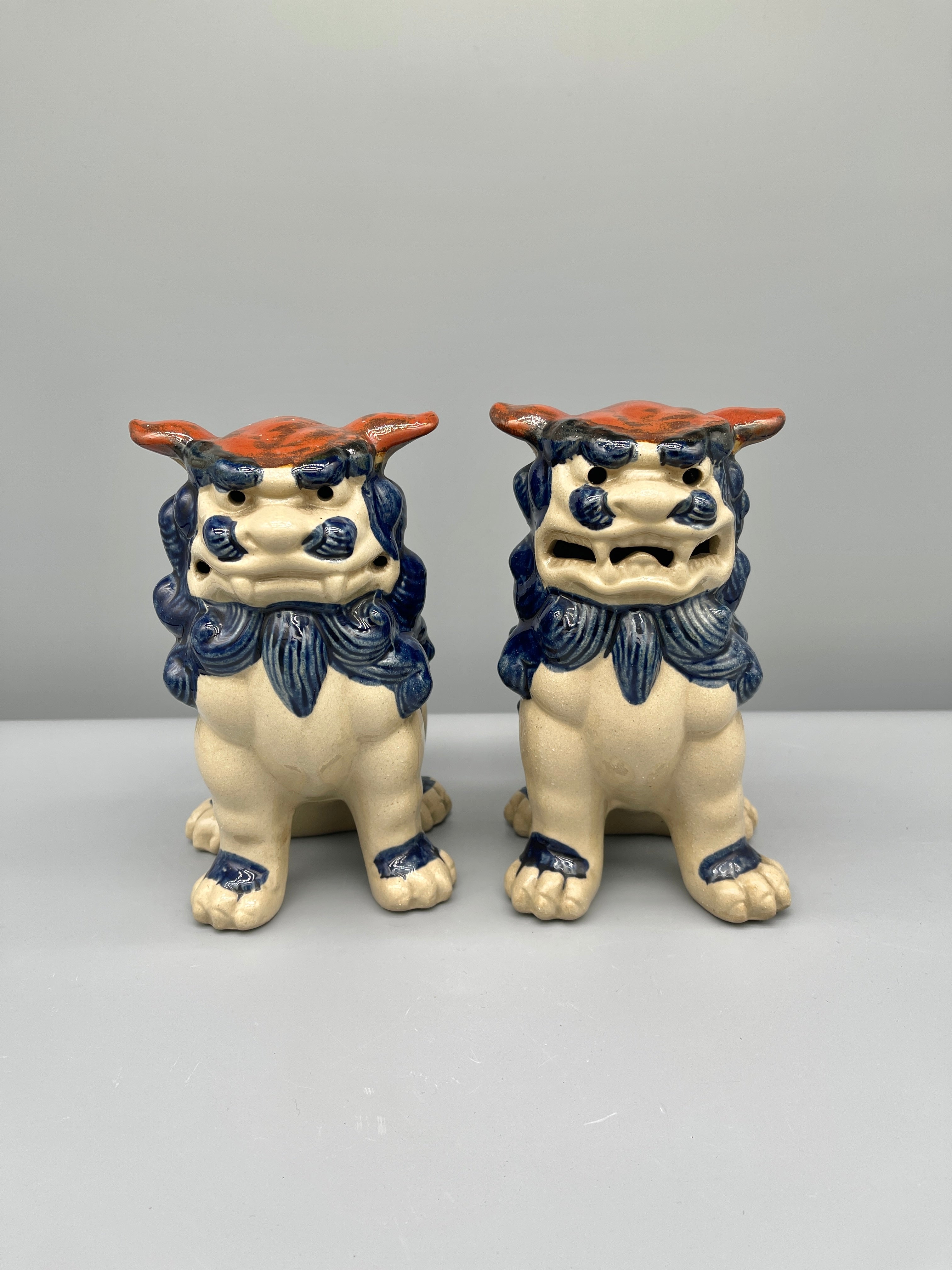 A Pair Of Japanese Pottery Shi-Sa | c.1970