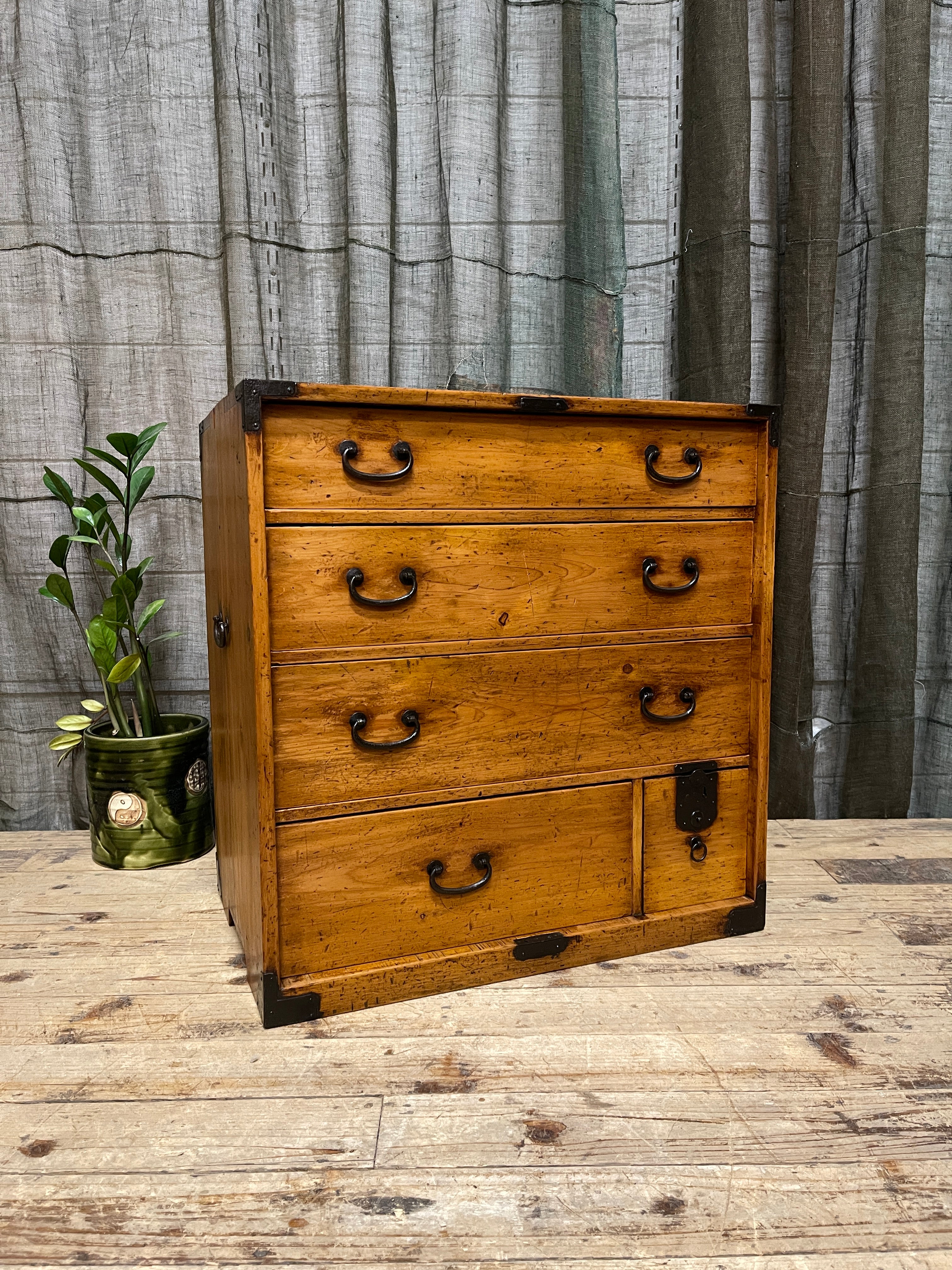 Ko Dansu, Japanese Side Cabinet - Cypress | 1880's