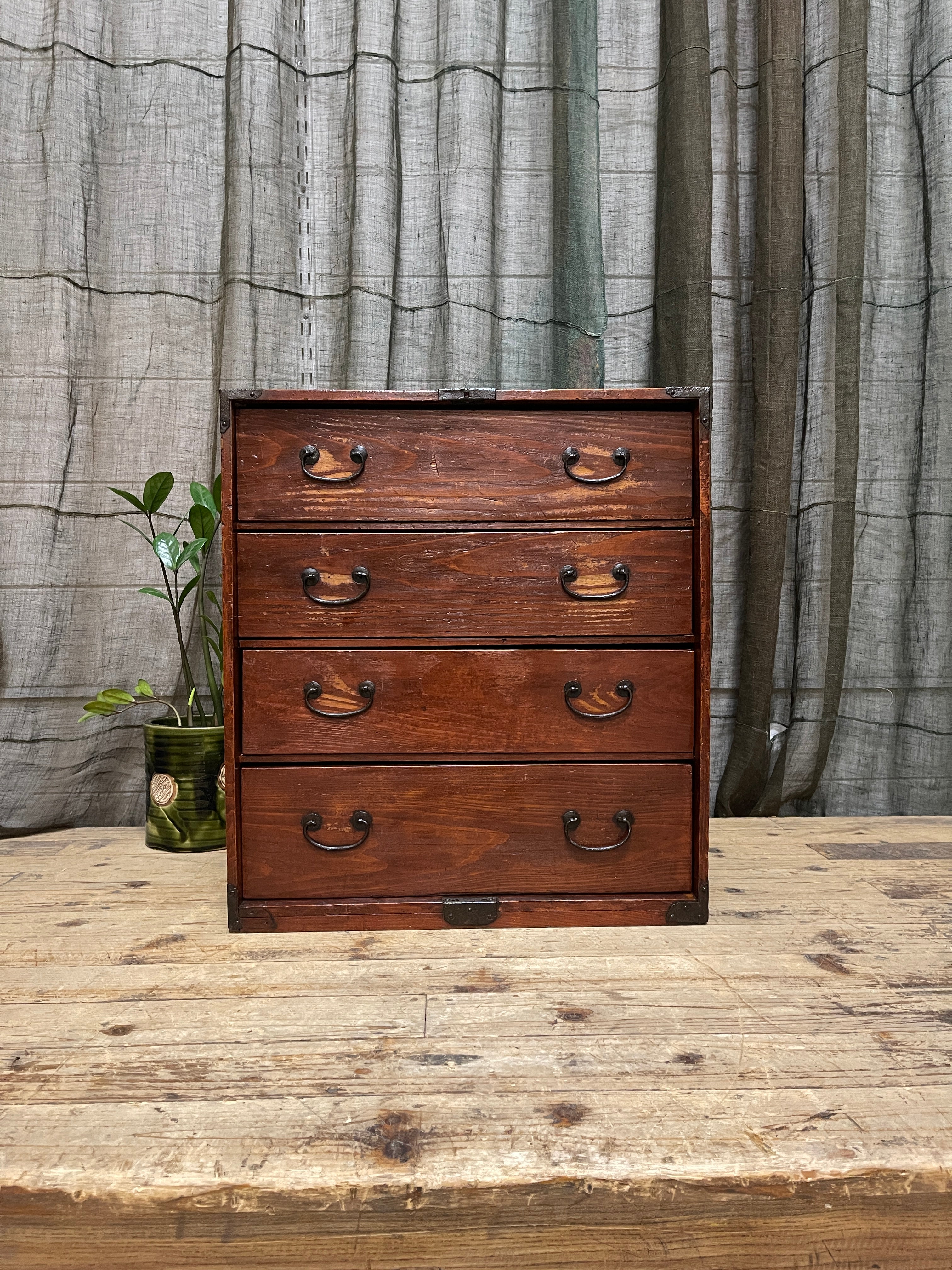 Ko Dansu, Japanese Side Cabinet - Cypress | Meiji, c.1900