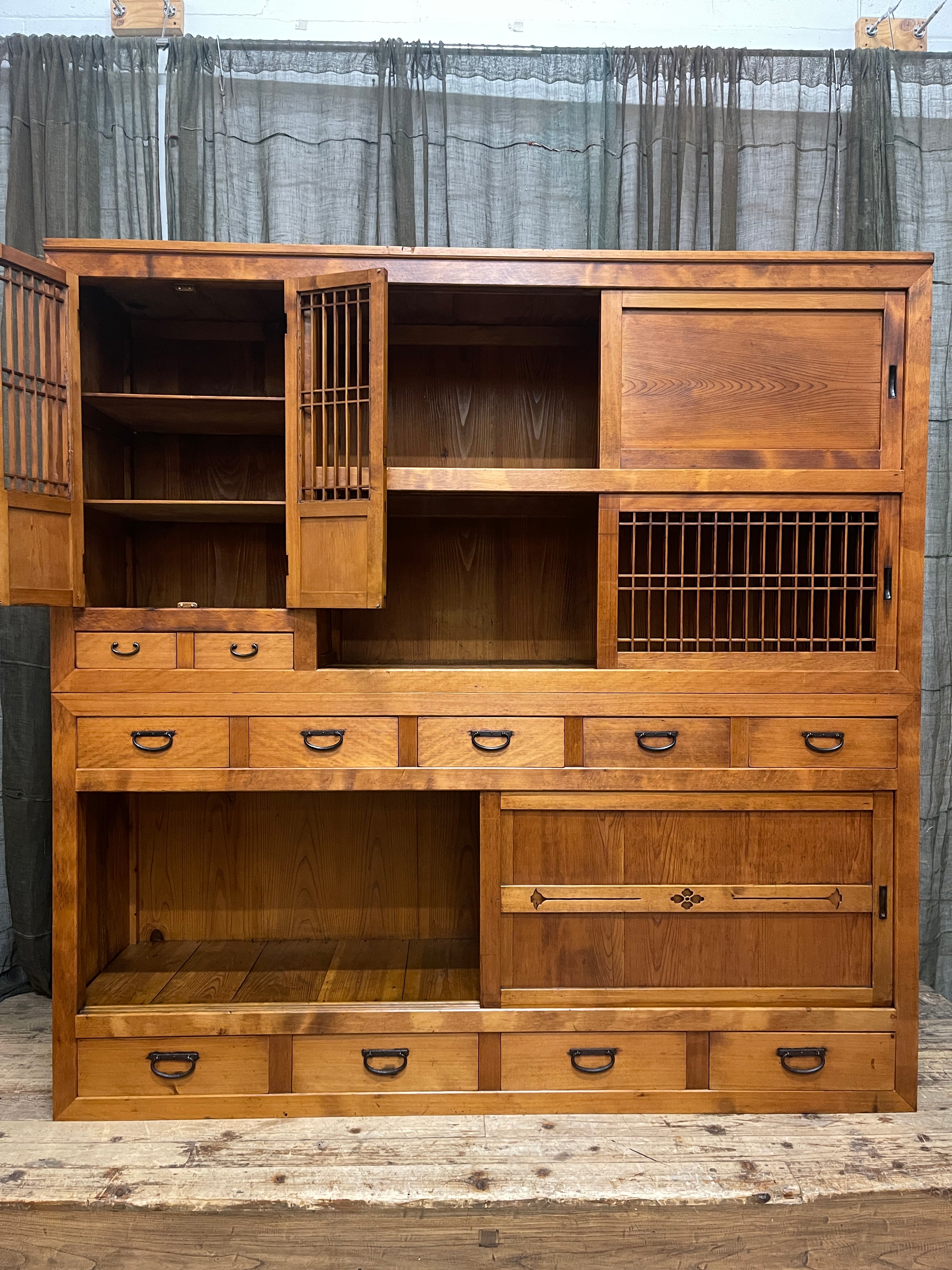 Japanese Mizuya, Kitchen Cabinet - Cedar | Taisho, c.1920